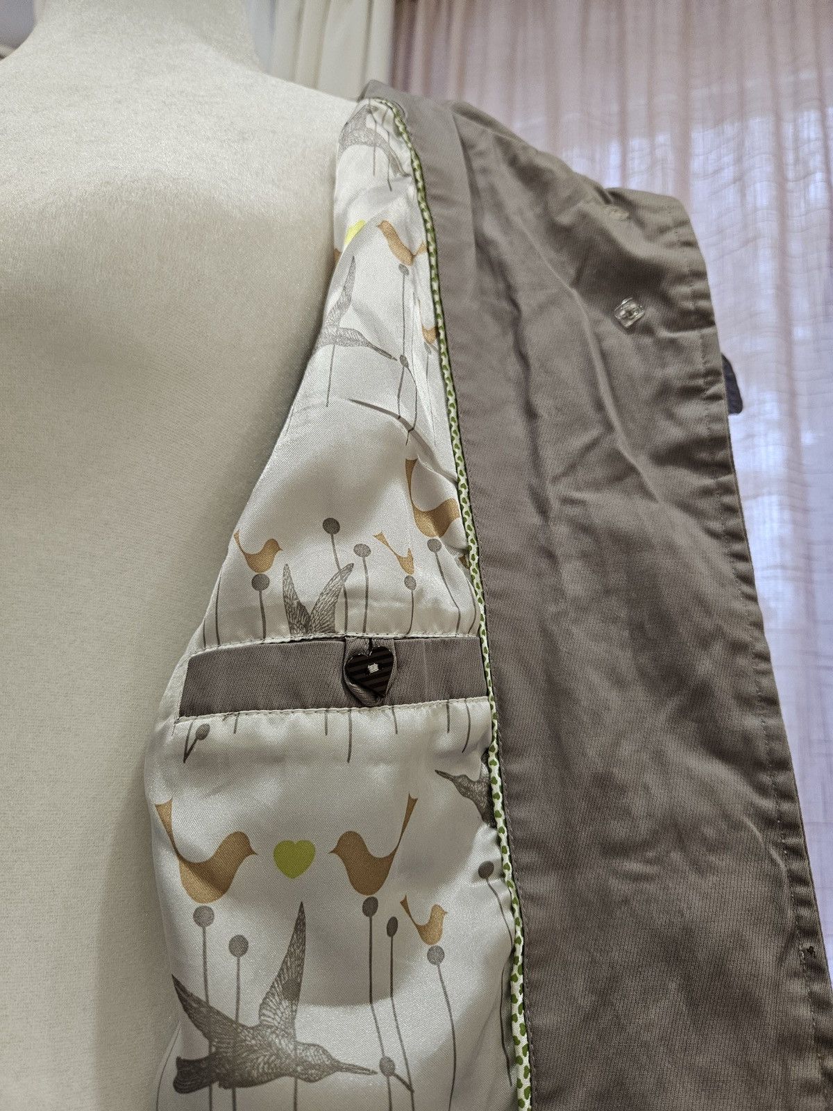 Designer × Soia & Kyo × Vintage SOIA & KYO Gray Adjustable Large Lapels Coat Size L / US 10 / IT 46 - 12 Thumbnail