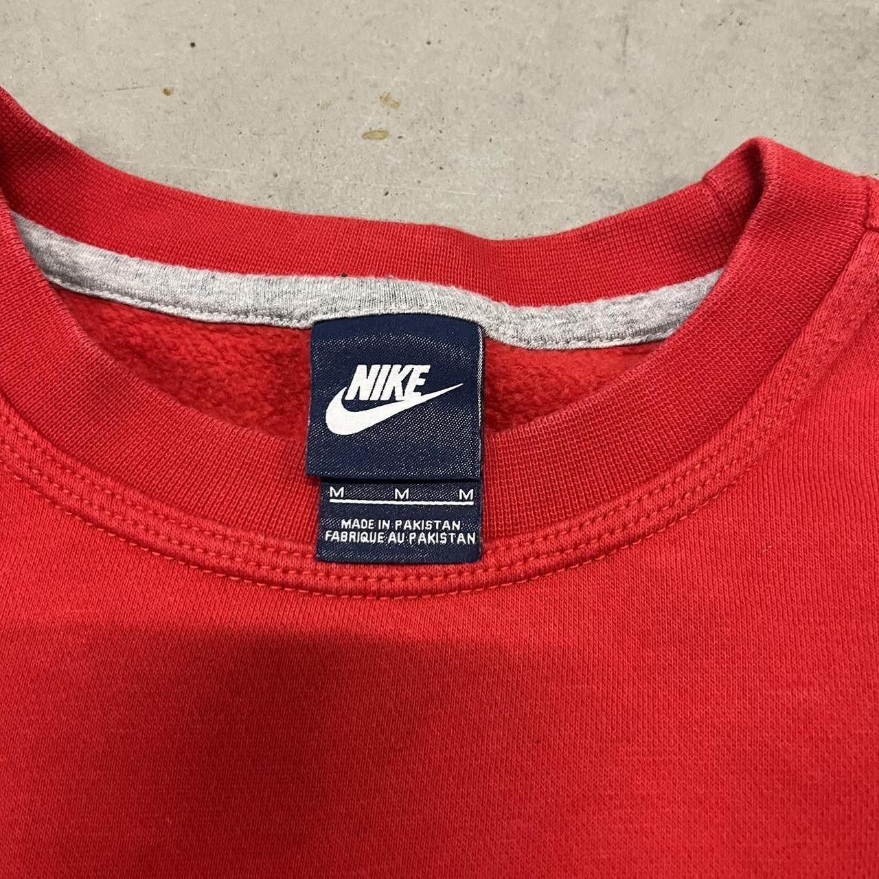 Nike × Vintage Vintage Y2K Nike Essential Blue Tag red Sweatshirt! Size US M / EU 48-50 / 2 - 4 Thumbnail