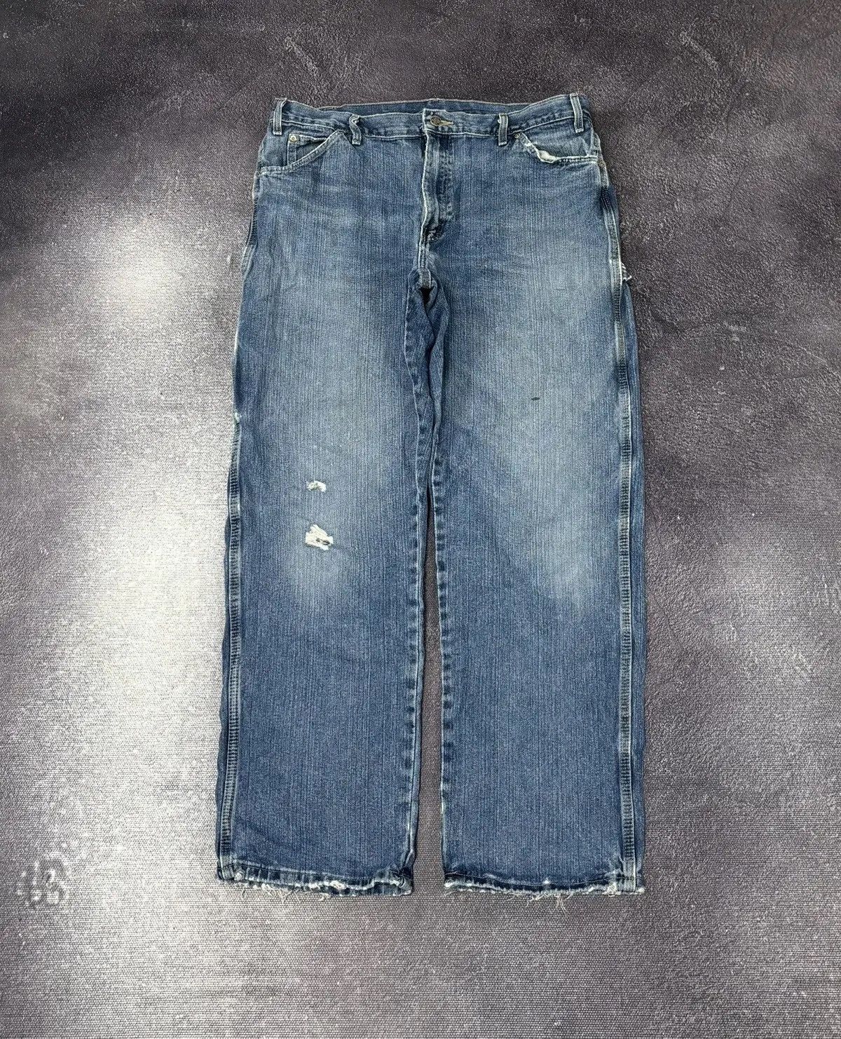 Dickies × Vintage Vintage Dickies USA Blue Work Denim Baggy Jeans Size US 38 / EU 54 - 2 Thumbnail