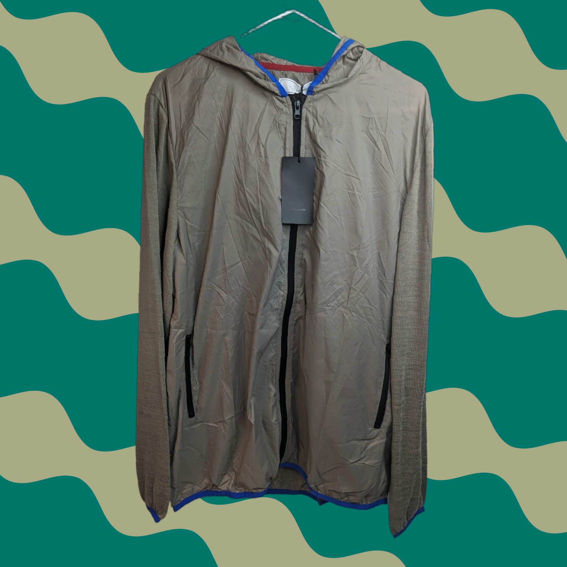 Vintage Five Four Potter Windbreaker Sand Khaki Jacket L Hooded Very Light Mens Regular Size Large Zip Size US L / EU 52-54 / 3 - 1 Thumbnail