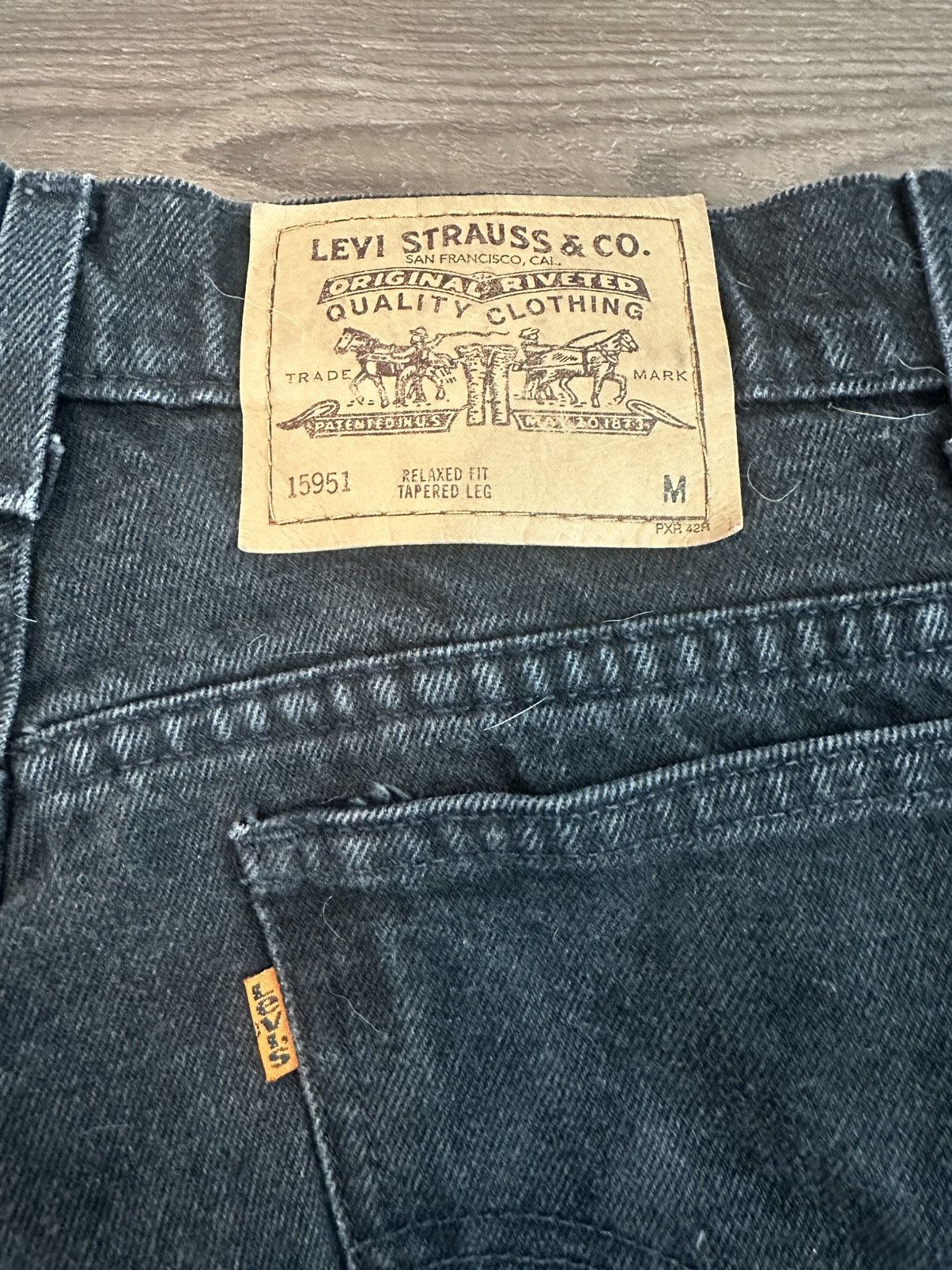 Levi's Vintage Clothing Vintage 1996 Orange Tab 951 Levi’s Relaxed Fit Denim Jeans Size US 32 / EU 48 - 3 Thumbnail