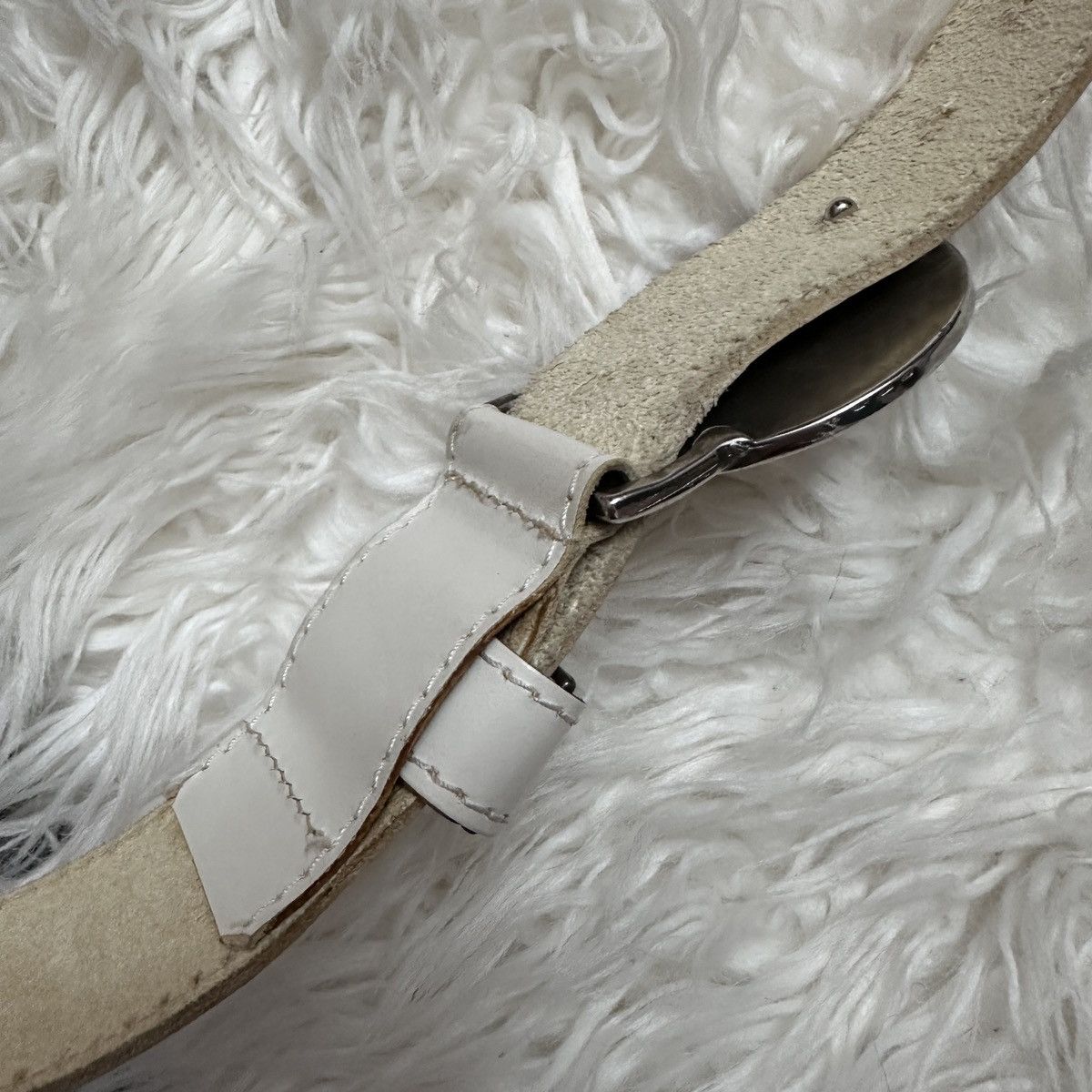 Vintage Quartz clock watch Paris belt white 1980s , white vinyl Size ONE SIZE - 5 Thumbnail