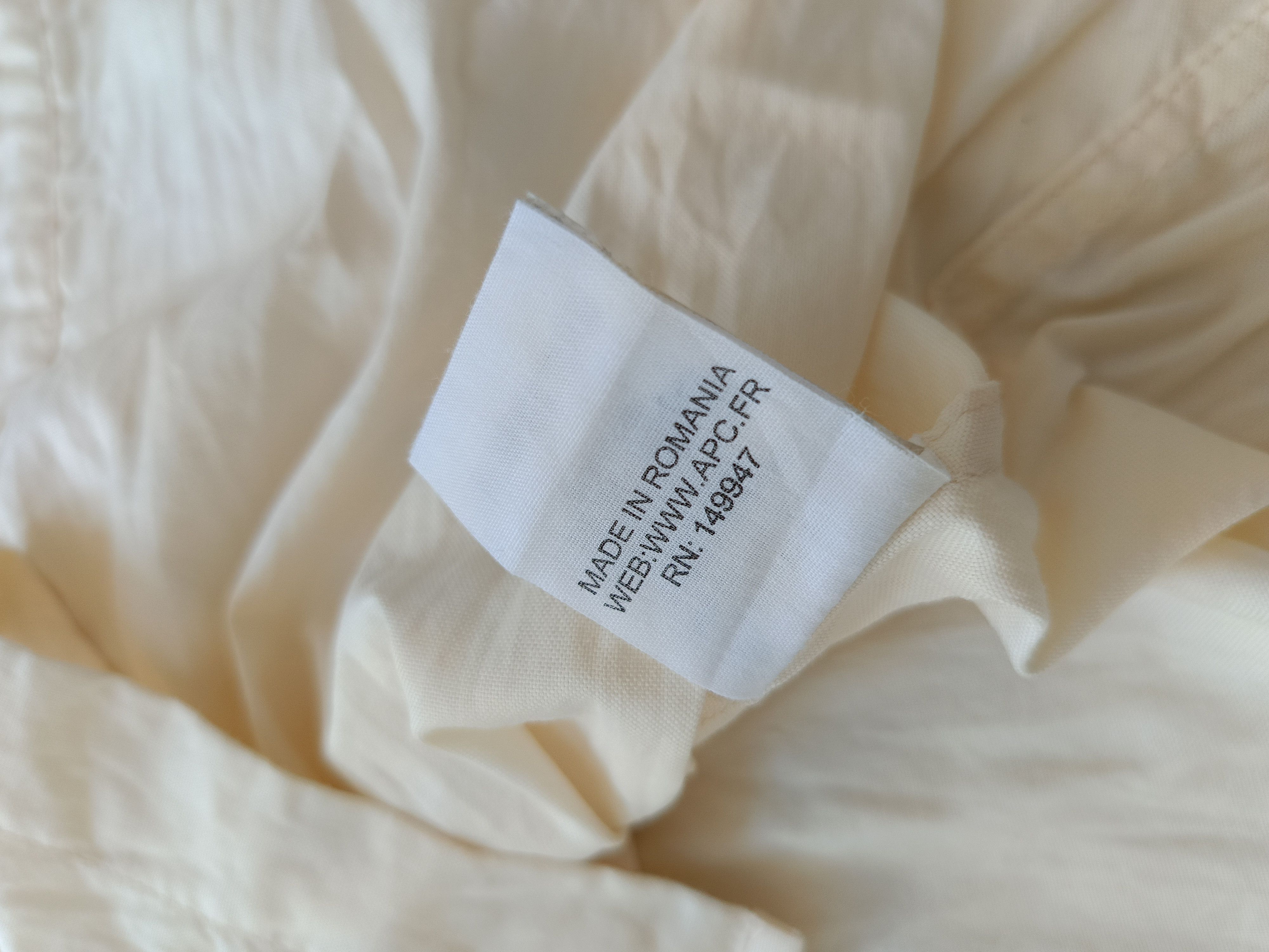 A.P.C. APC A.P.C. Romania 34 plain ivory white ladies shirt Size XXS / US 00 / IT 34 - 16 Thumbnail