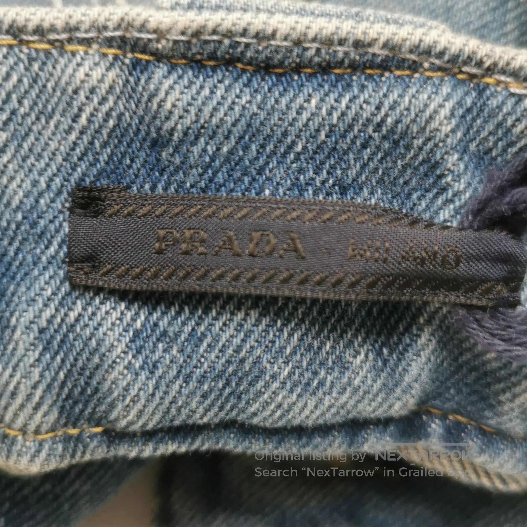 Prada Prada Cotton Logo Denim Shorts (L/50). Size US 34 / EU 50 - 2 Thumbnail