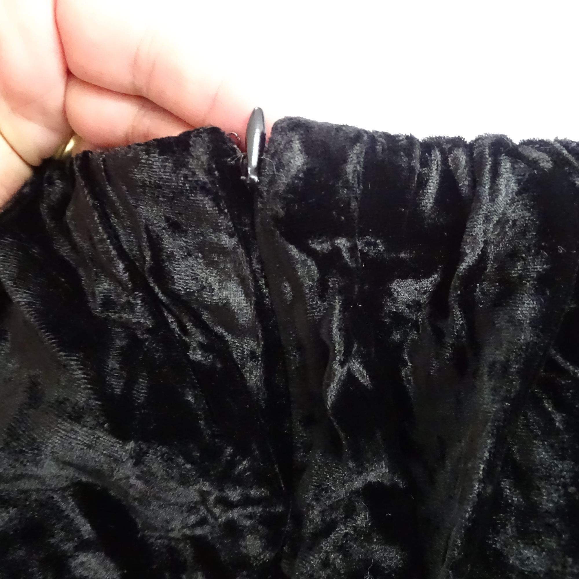 Other Vintage Victor Costa Occasion Black Velvet Skirt Size XS Size 24" / US 00 / IT 34 - 6 Thumbnail