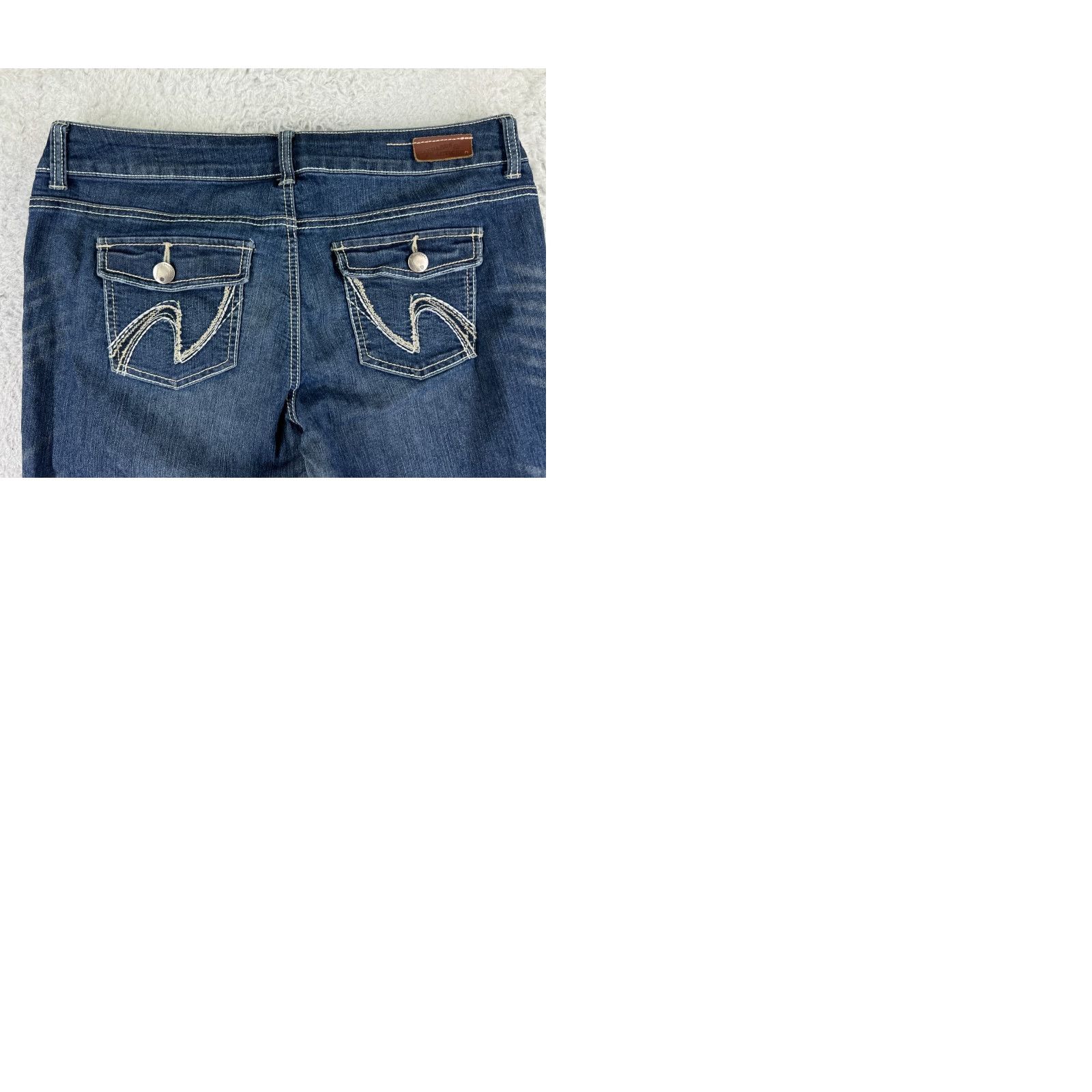 Denime Womens Standard Practice Jeans Denim Blue Bootcut 11 Pants Embroidered Cotton Size 30" / US 8 / IT 44 - 10 Thumbnail