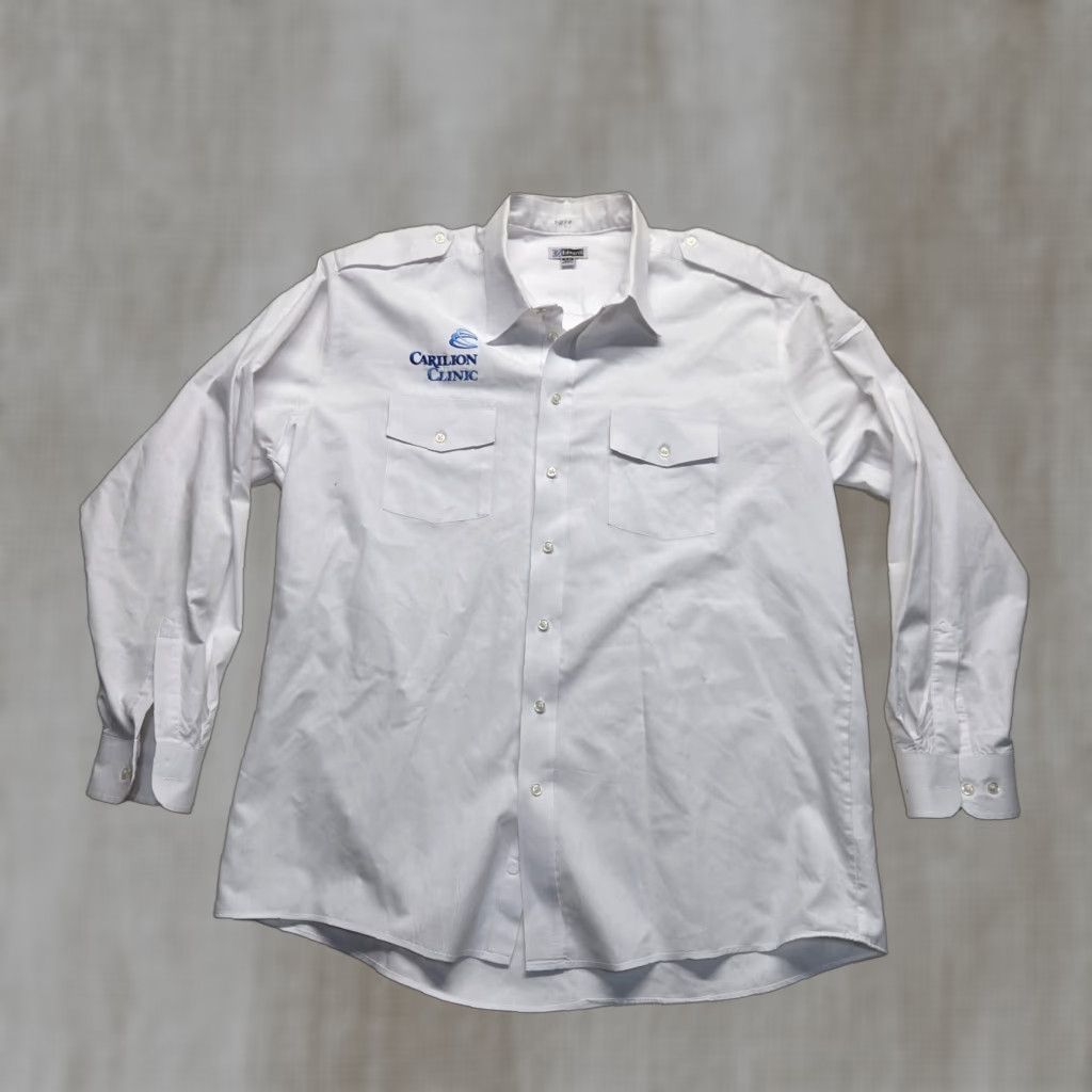 Vintage VINTAGE Edwards Shirt Unisex Adults XL White Solid Long Sleeve Button-Up 90s Classic Boys Mens Girls Size US XL / EU 56 / 4 - 1 Thumbnail