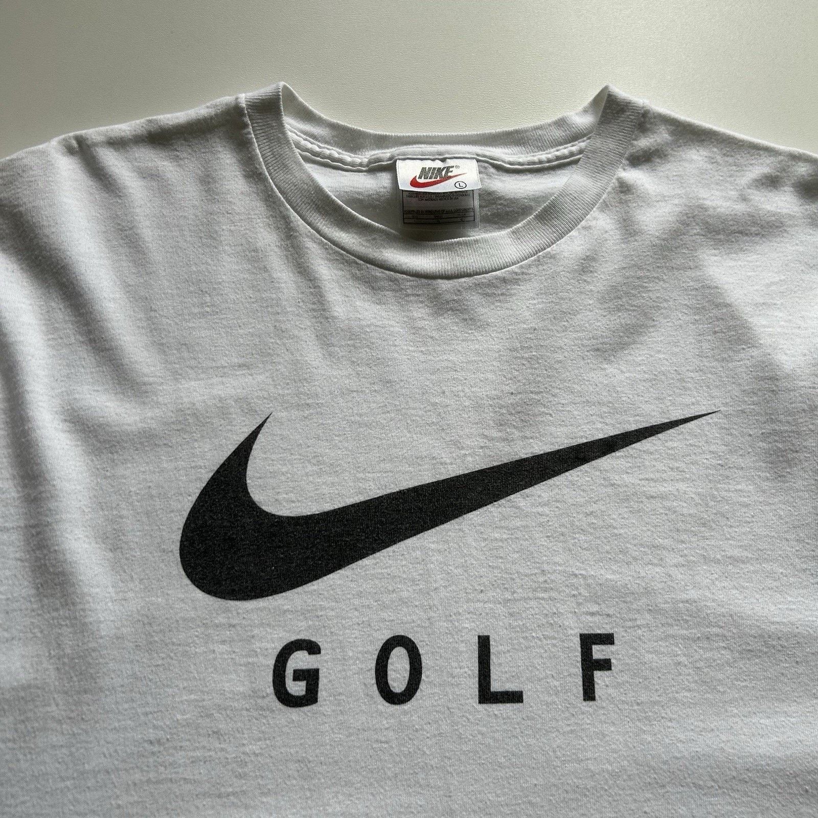 Nike Vintage Nike Golf T-Shirt Large 90s Swoosh White Distressed Size US L / EU 52-54 / 3 - 2 Thumbnail