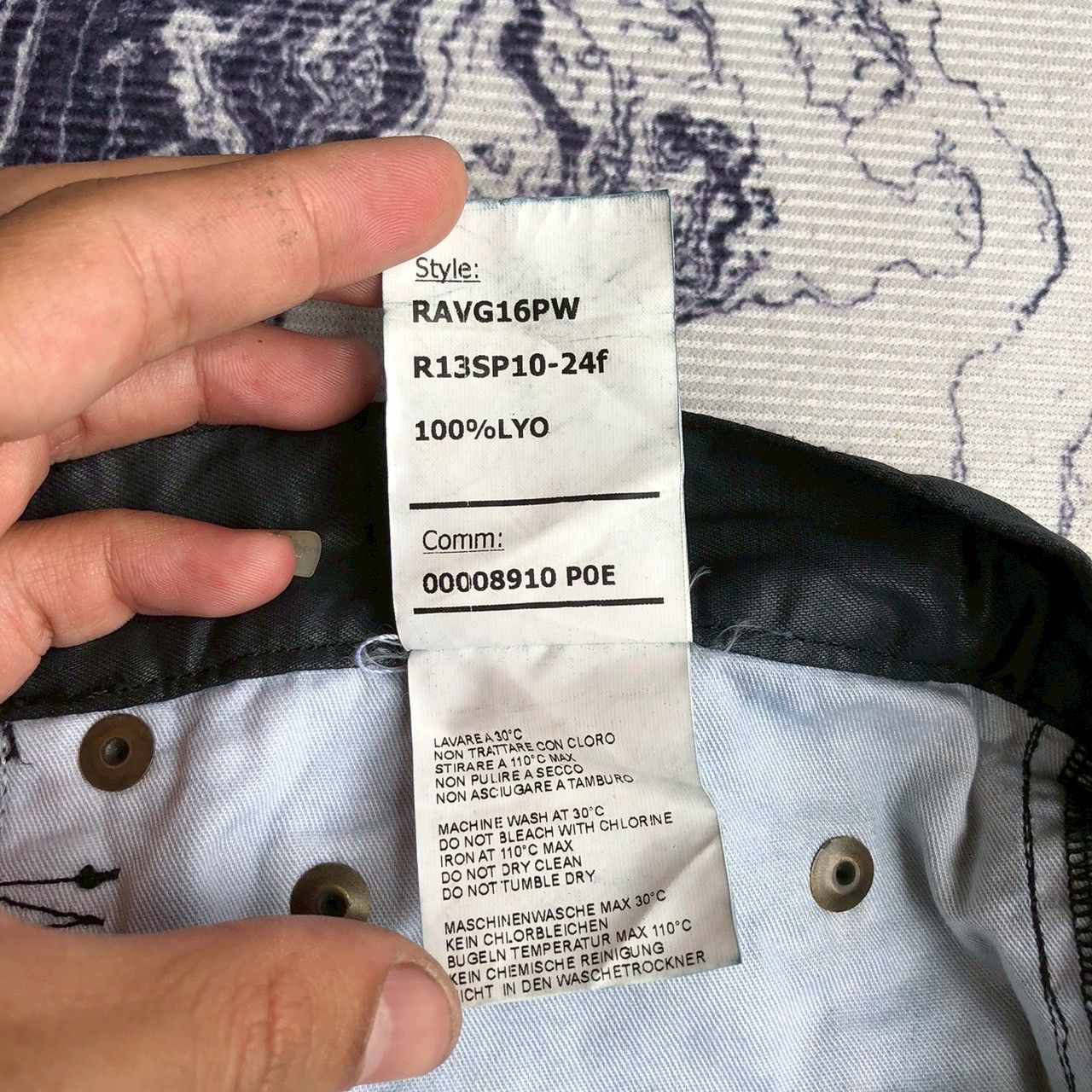 R13 R13 Waxed Droopy Skinny Jeans Made in Italy Size 26/Waist33” Size 33" - 11 Thumbnail