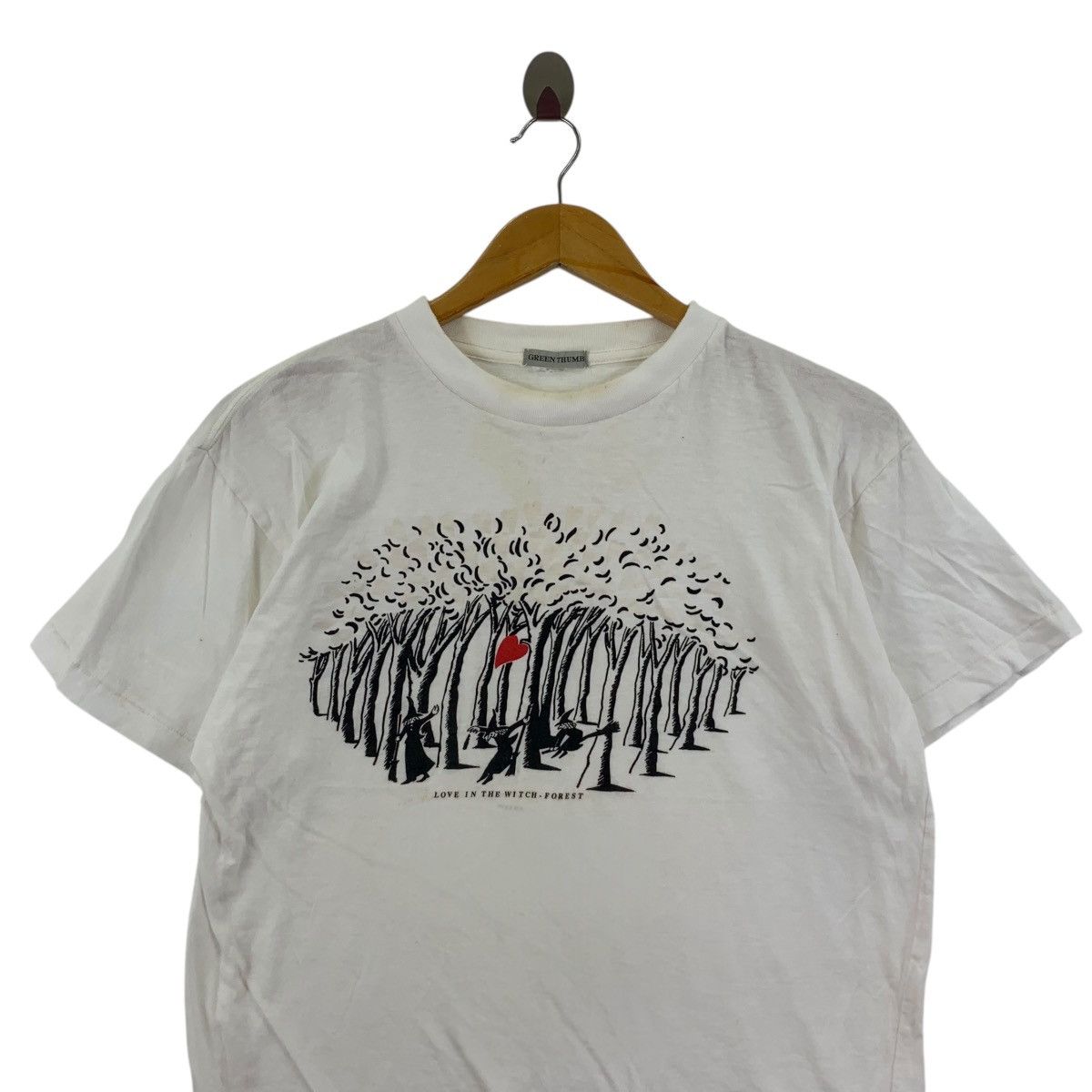 Vintage Vintage 90’ LOVE IN THE WITCH FOREST Artwork Tee Shirt Top Size S / US 4 / IT 40 - 2 Thumbnail