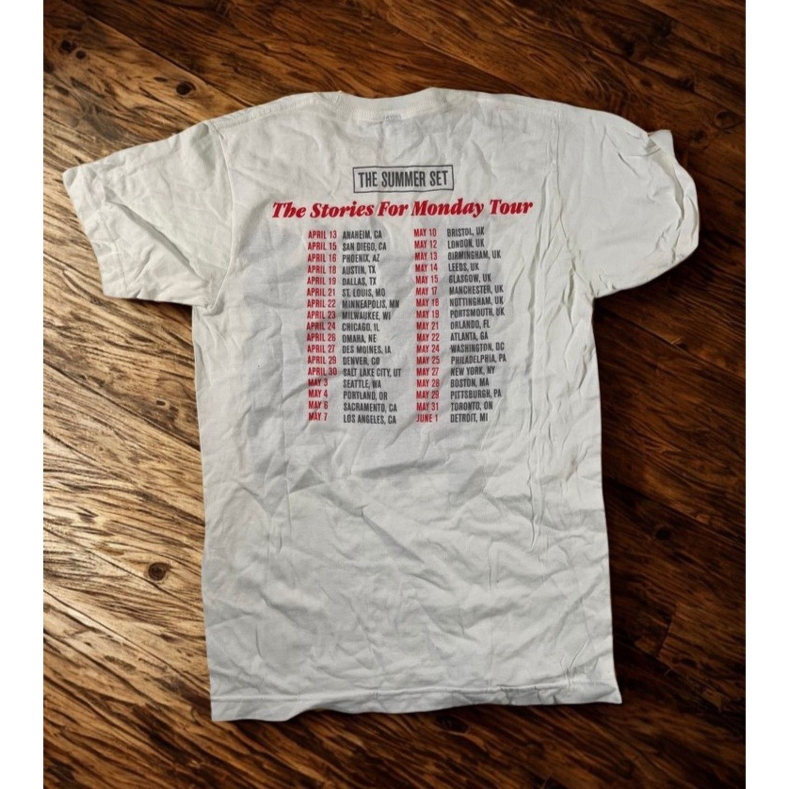 Tultex The Summer Set The Stories For Monday Tour T-Shirt Men’s S Size US S / EU 44-46 / 1 - 2 Thumbnail