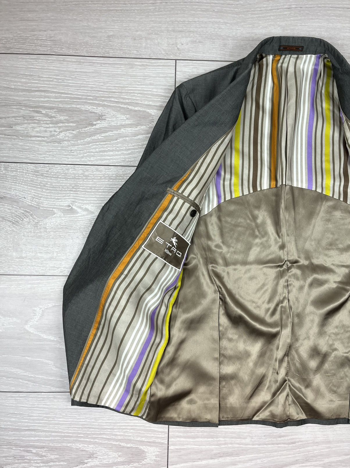 Etro Etro Milano Grey Cotton Two Buttons Blazer Jacket 48 size Size 44R - 9 Thumbnail