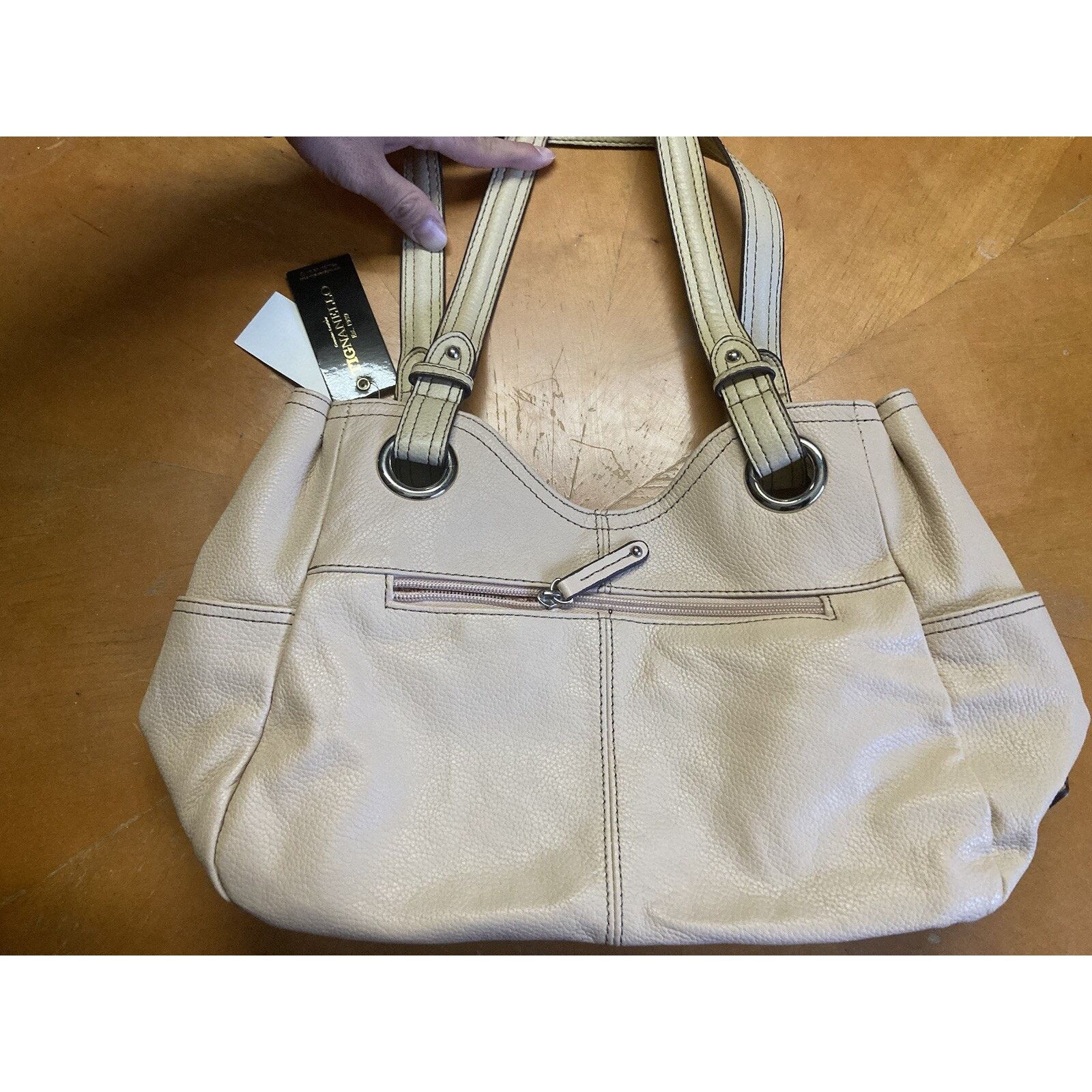Other NEW Tignanello Pebble Shopper Cream Brûlée Handbag w/ Straps Size ONE SIZE - 2 Thumbnail