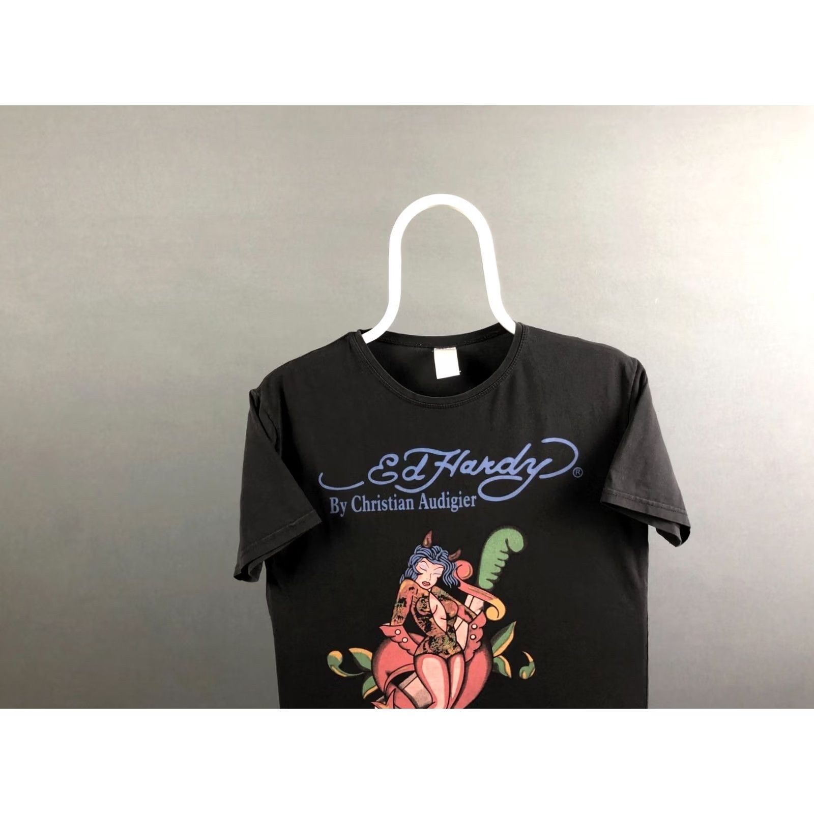 Ed Hardy Ed Hardy Womens Shirt Black Cotton Printed Size ONE SIZE - 4 Thumbnail