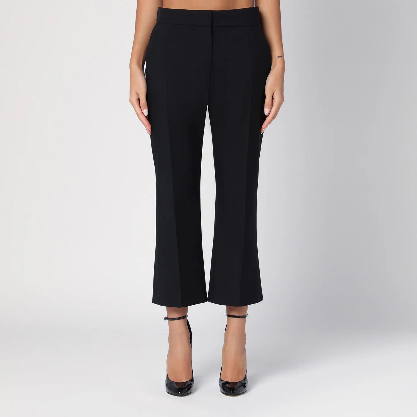 Alexander McQueen o1d2blof0426 Wool Trousers in Black Size 28" / US 6 / IT 42 - 1 Thumbnail