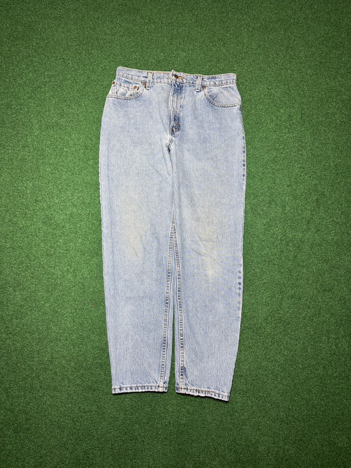 Levi's Vtg 90s Levi’s 550 Relaxed Fit USA Made Light Wash Jeans Size 31" - 3 Thumbnail