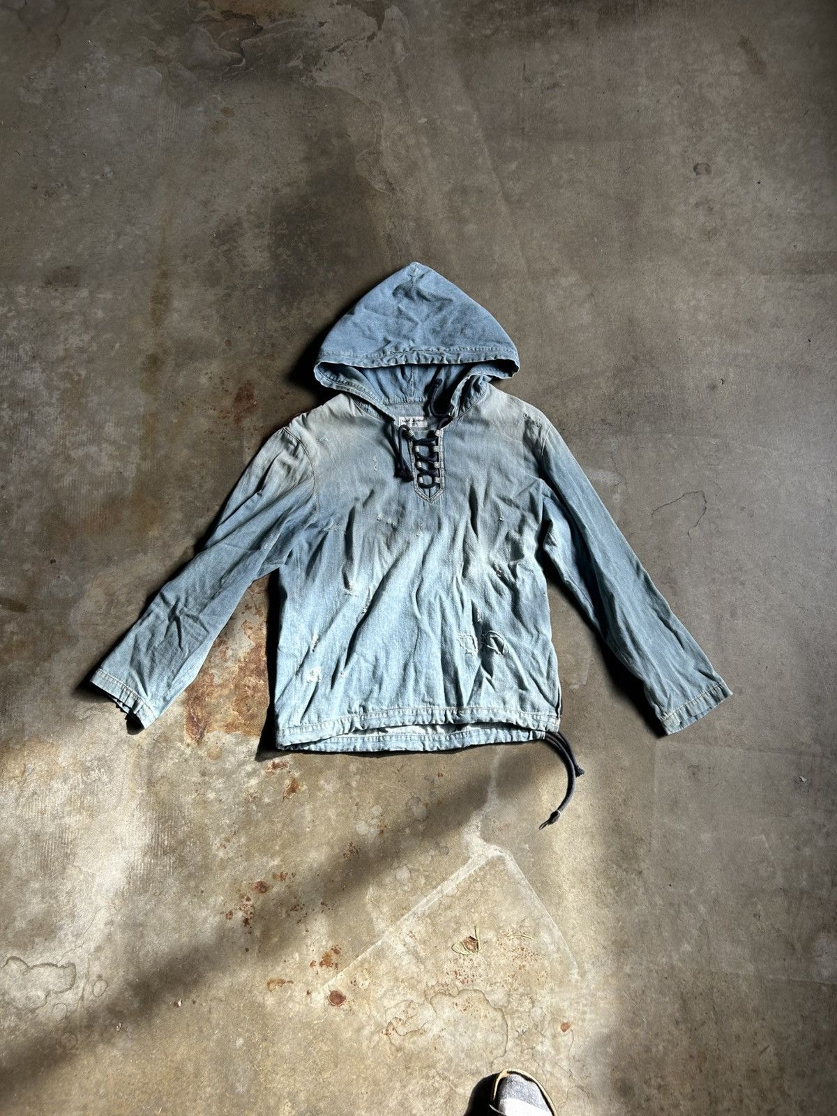 Saint Laurent Paris × Yves Saint Laurent SAINT LAURANT DENIM HOODIE - 2019 SS RUNWAY Size US S / EU 44-46 / 1 - 1 Thumbnail