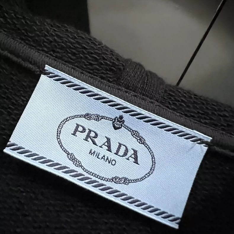 Prada Prada Black stitching logo hooded jacket 2502-Nextarrow Size US S / EU 44-46 / 1 - 3 Thumbnail