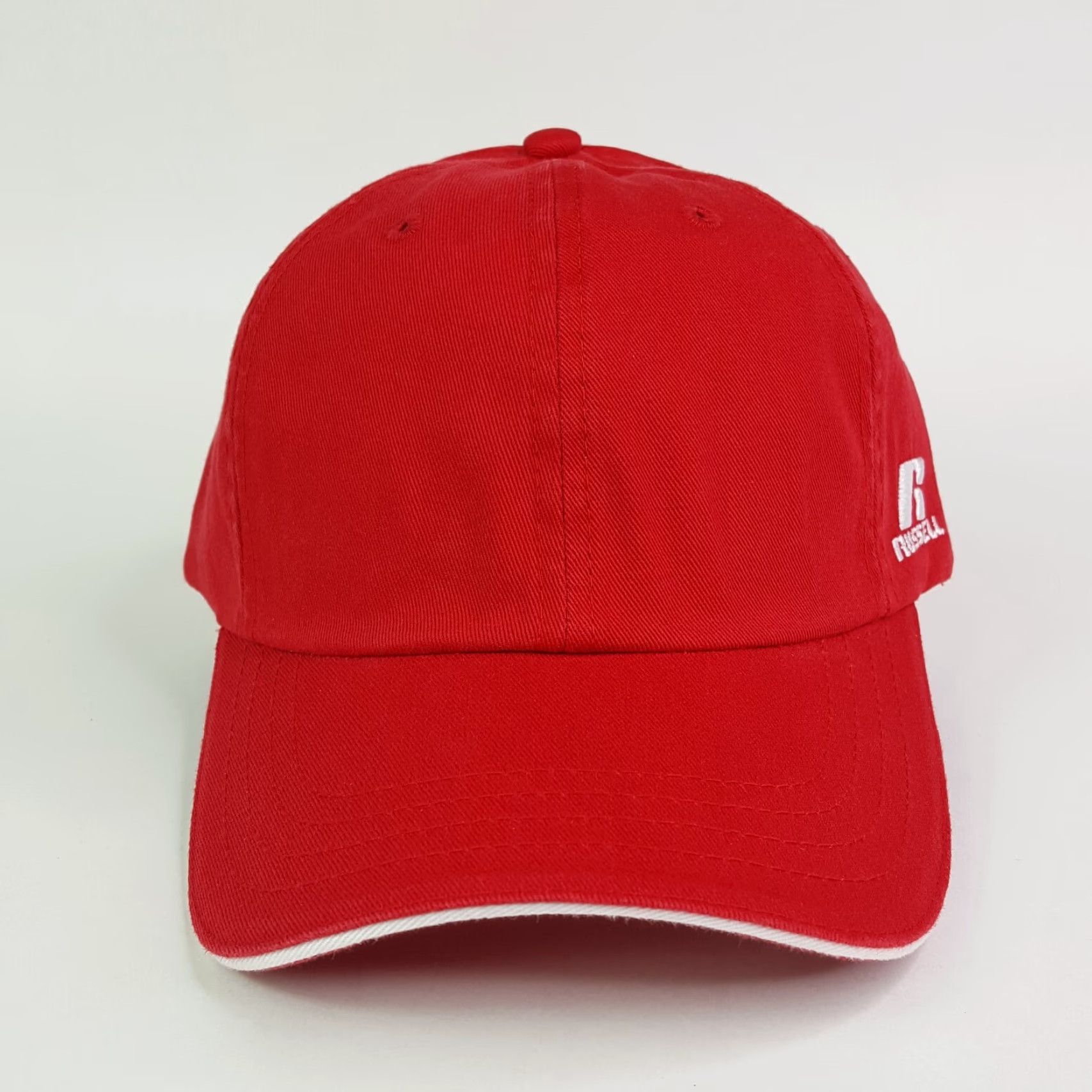 Russell Athletic VINTAGE 90s Russell Athletic Hat - Red Adjustable Twill Baseball Cap - Mens - 12 Pack - Plain Solid Cap Size ONE SIZE - 4 Thumbnail