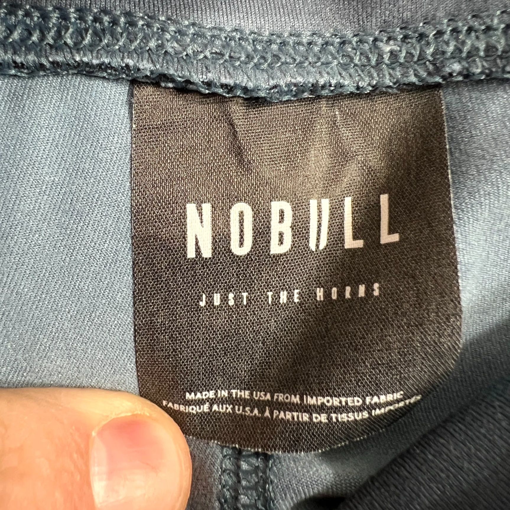 Vintage Nobull Leggings Womens Cropped M Blue Breathable Compression Stretch Nylon Spandex Inseam 20in Solid Athleisure Logo Sports CrossFit Gym Yoga Size 32" / US 10 / IT 46 - 7 Thumbnail