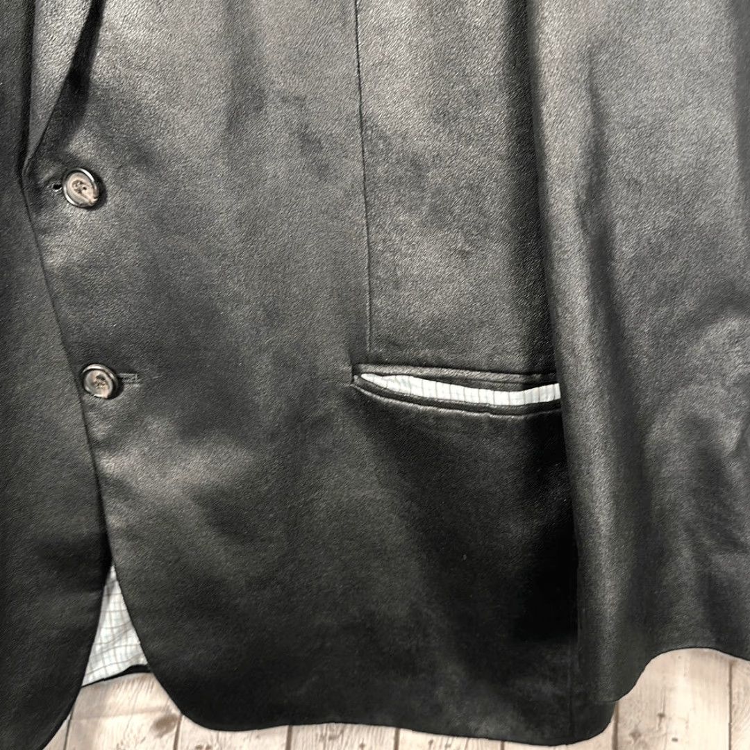 VINTAGE Lauren Ralph Lauren Blazer Tweed Sport Coat Men 46 Black Green P2P 24” Length 34” Todd?