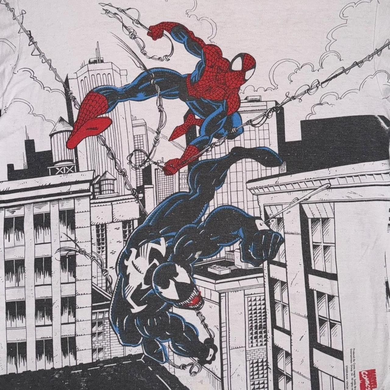 Marvel Comics 1993 Spider-Man & Venom In The City All Over Print Comic Tee Size US XL / EU 56 / 4 - 4 Thumbnail