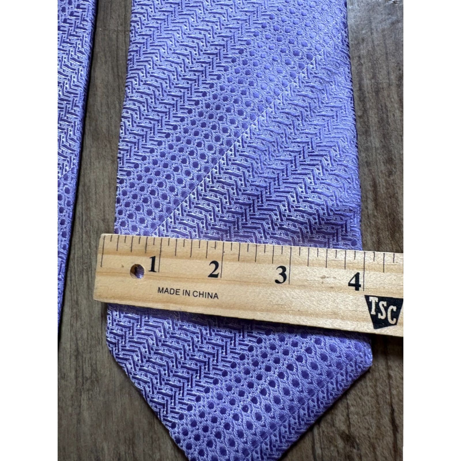 Vintage ROWAYWA Tie Purple 100% Silk Handmade 4" Wide High End Men Designer Silk Tie Size ONE SIZE - 4 Thumbnail