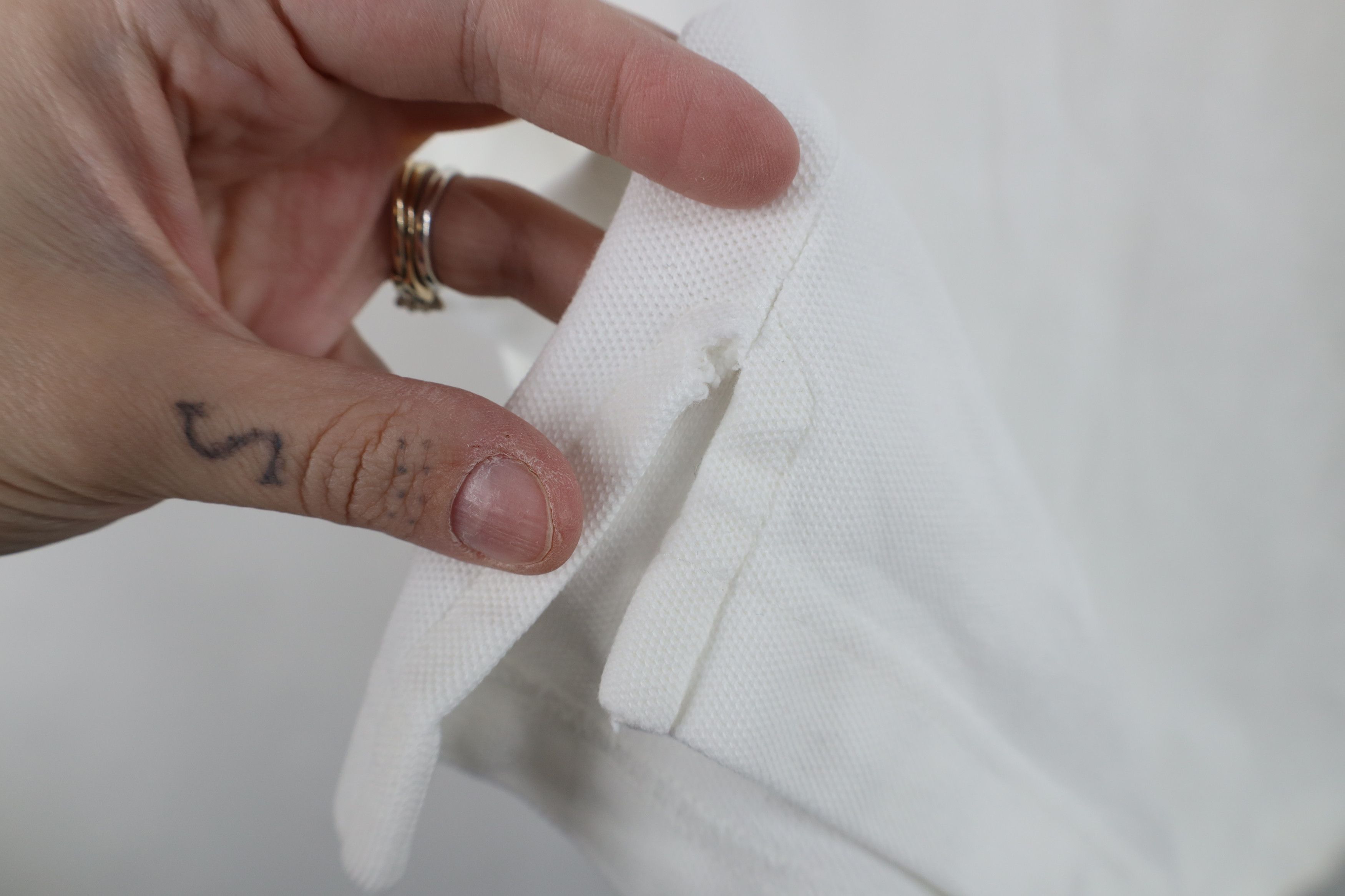 Lands' End Vintage 90s Lands End Knit Collared Golf Polo Shirt White Size US M / EU 48-50 / 2 - 9 Thumbnail