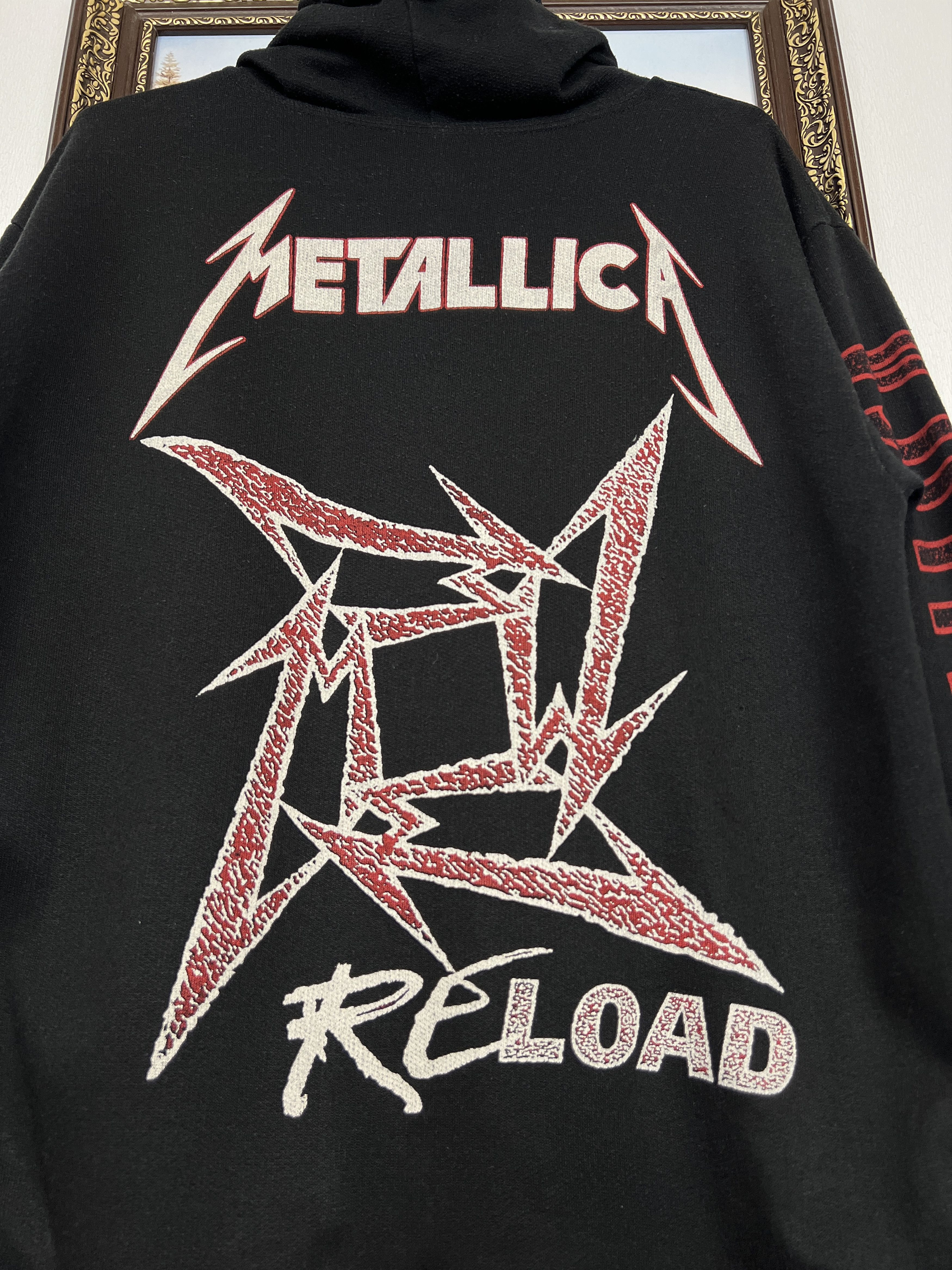 Vintage Vintage 90's Metallica Load Reload Jacket Over Print Hoodie Size US M / EU 48-50 / 2 - 4 Thumbnail