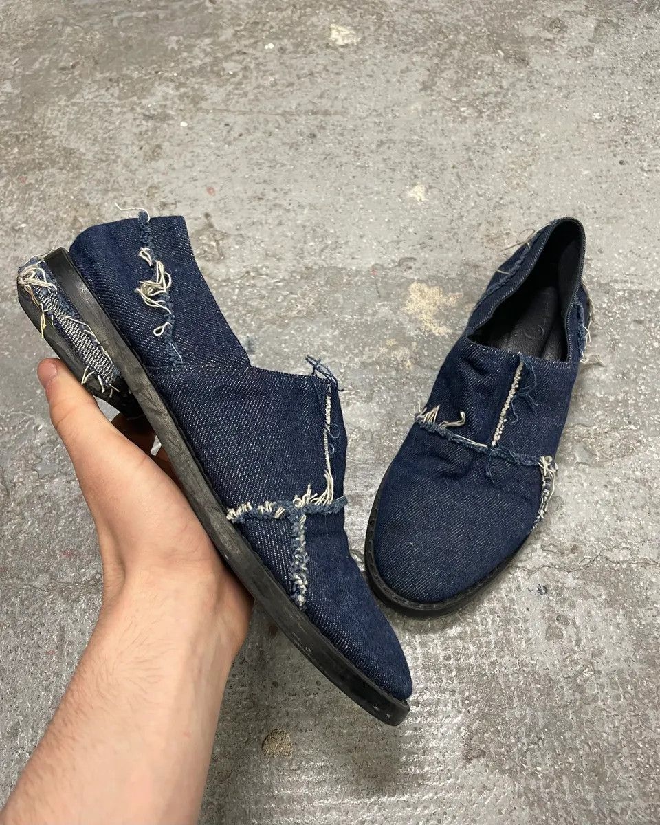 Maison Margiela Maison Margiela MM6 Blue Denim Jeans Derbys Shoes Size US 7 / EU 40 - 1 Thumbnail