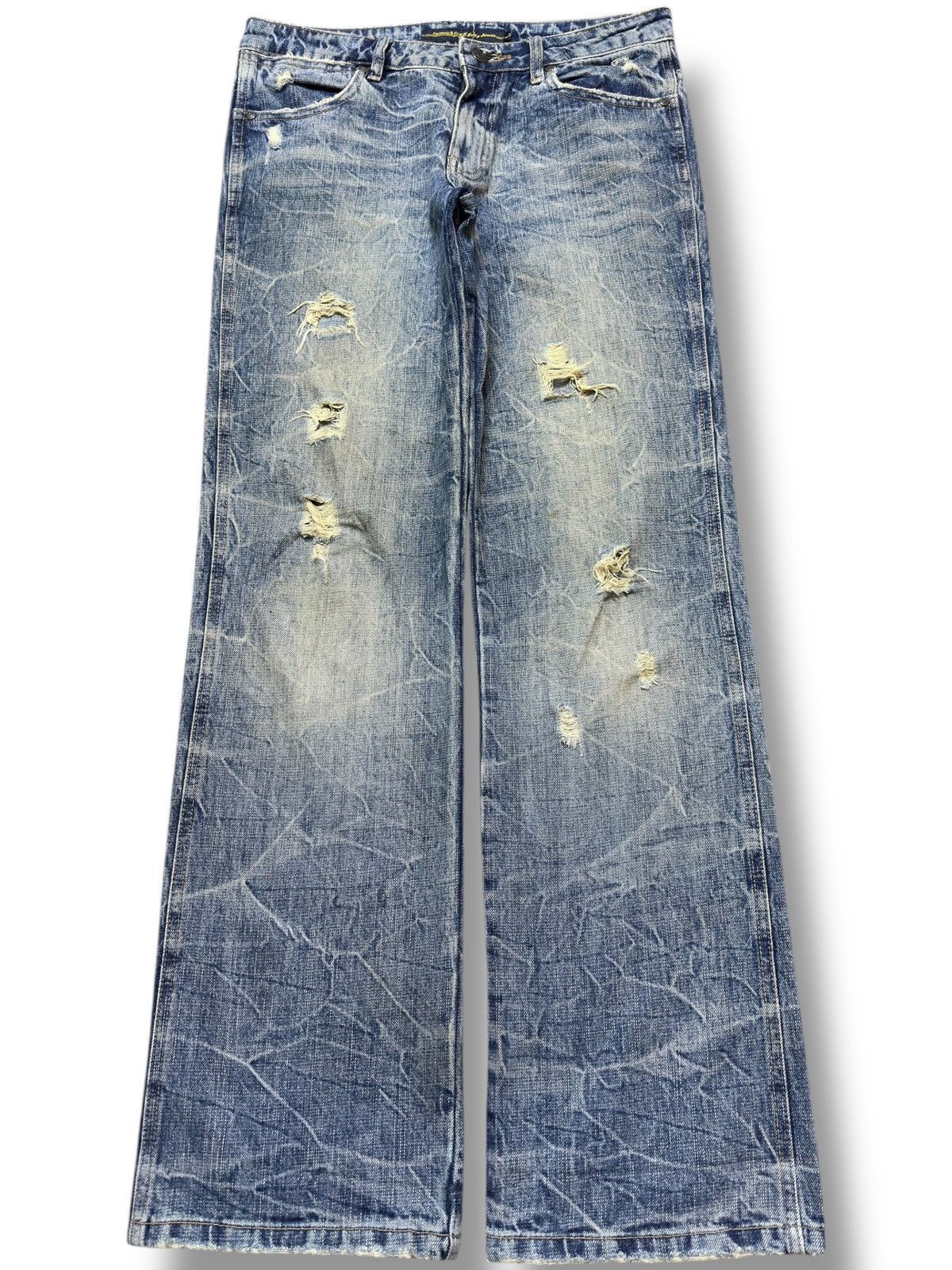 Tornado Mart Vintage Mystic Jeans Honeycomb Grunge Denim Size US 32 / EU 48 - 1 Thumbnail