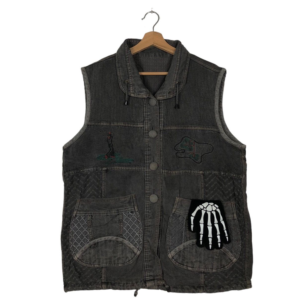Japanese Brand 🔥90’s Vintage Traditional Design Vest Tank Top Quilted Size US M / EU 48-50 / 2 - 2 Thumbnail