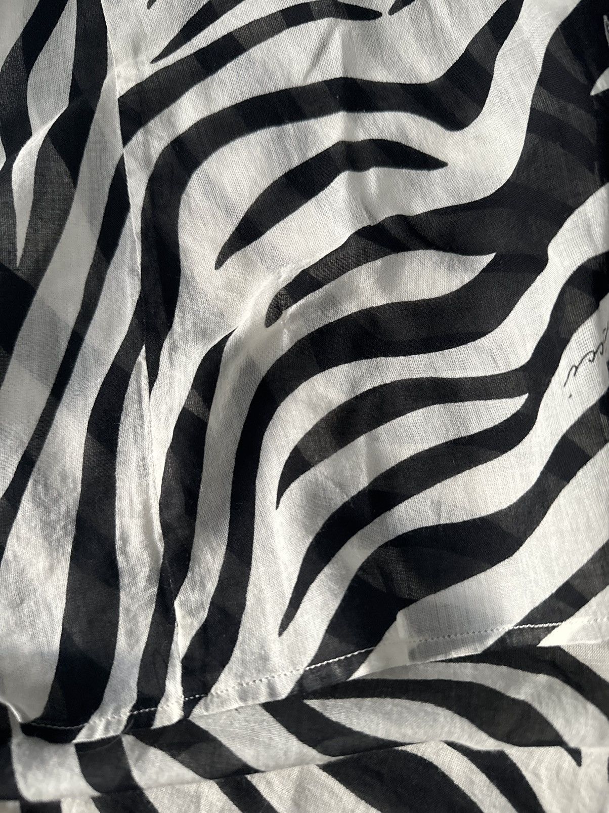 Gucci by Tom Ford S/S 1996 Zebra Print Sheer Blouse
