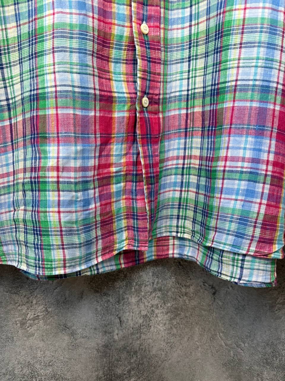 Linea Polo Ralph Lauren Vintage 100% Linen Shirt Plaid Size US XL / EU 56 / 4 - 7 Thumbnail