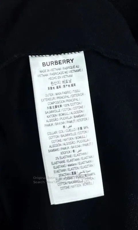 Burberry Burberry Black Cotton Men's Polo Shirt. Size US XS / EU 42 / 0 - 5 Thumbnail