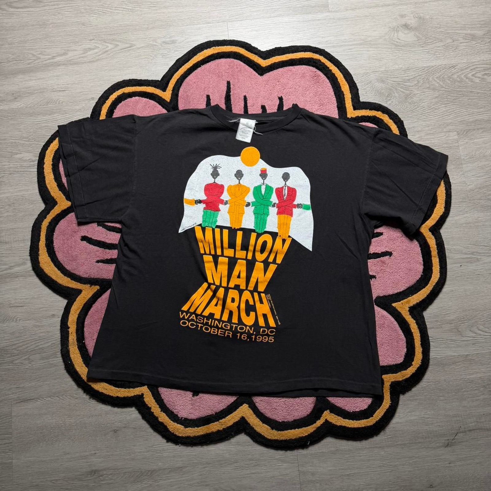 Rap Tees × Vintage Vintage 90s Million Man March Leroy Campbell Graphic T-shirt Size US XXL / EU 58 / 5 - 1 Thumbnail