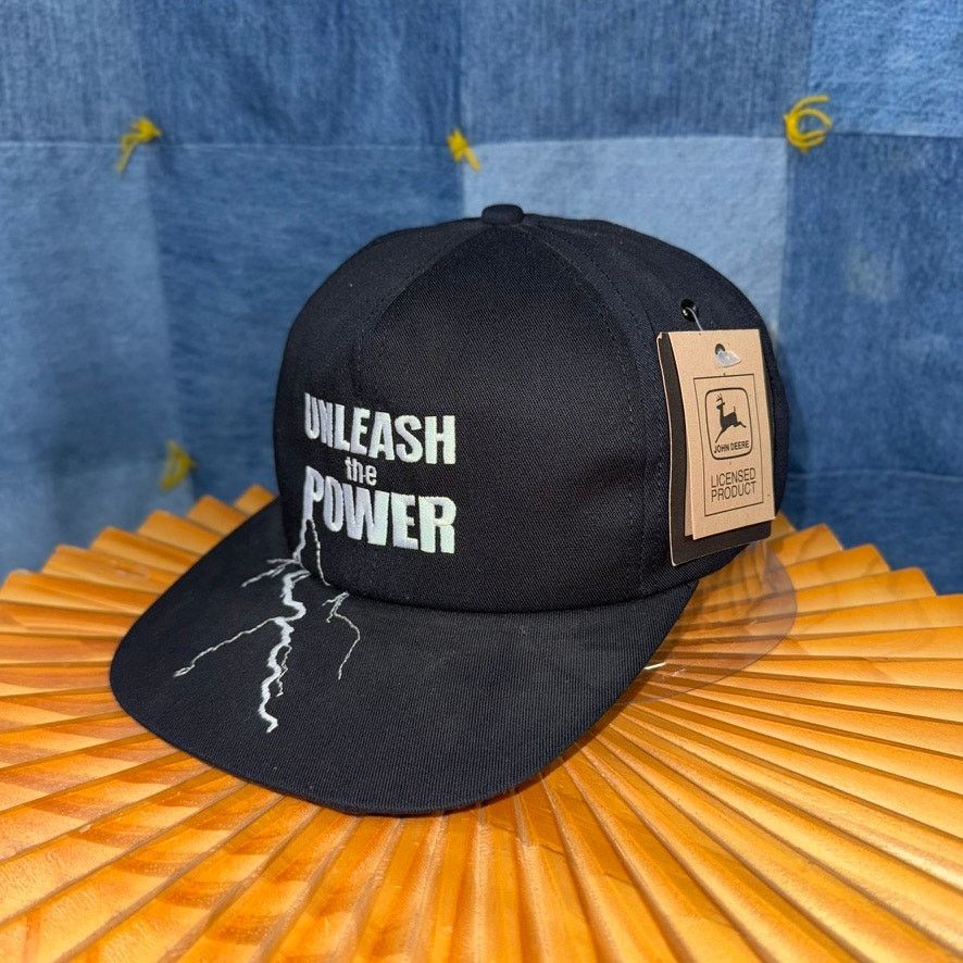 John Deere OSFA - Vintage 90s power lightning embroider john deere hat Size ONE SIZE - 2 Thumbnail