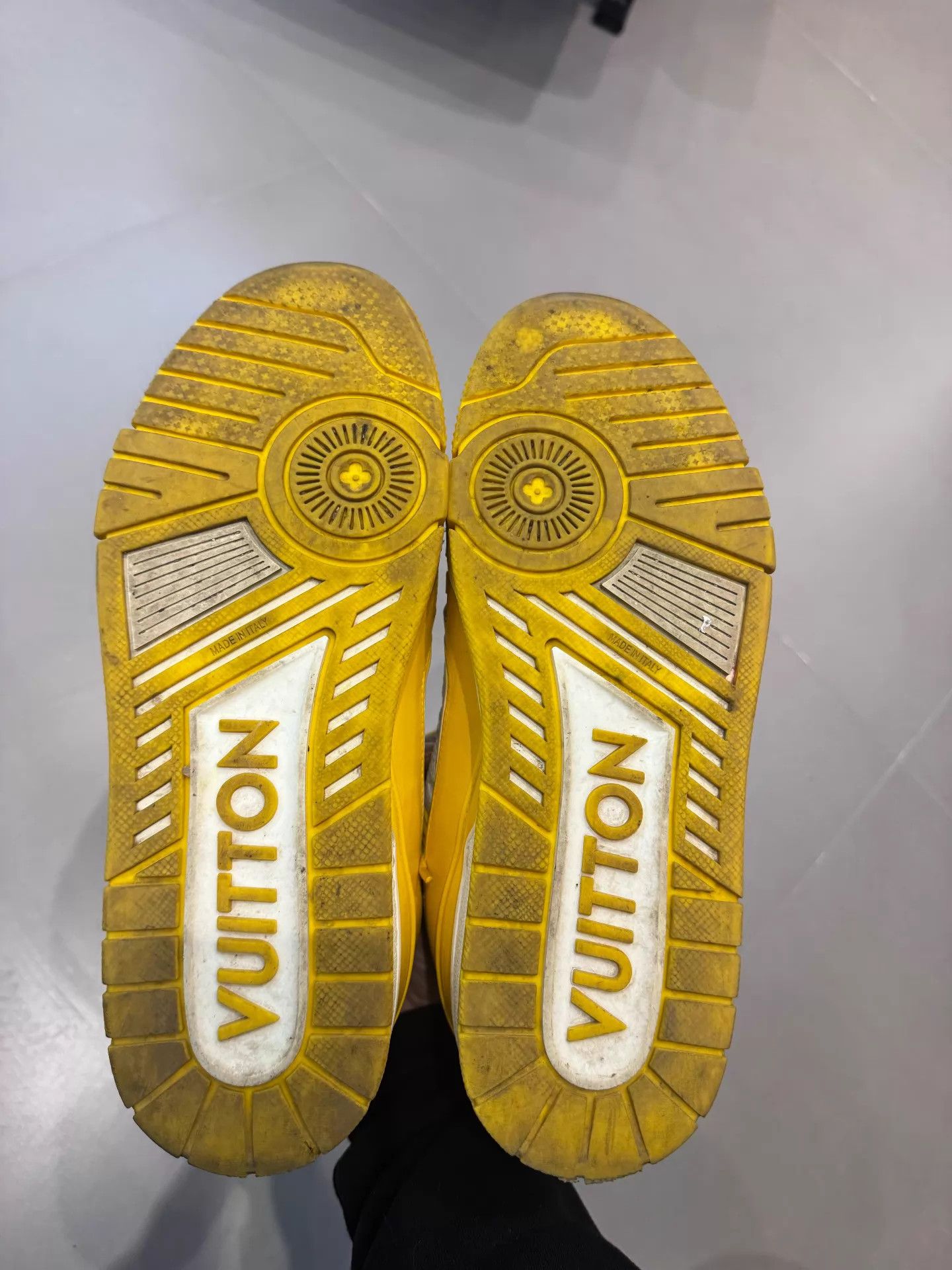Louis Vuitton LV Trainer Men's White & Yellow Low Top Size US 9 / EU 42 - 8 Thumbnail