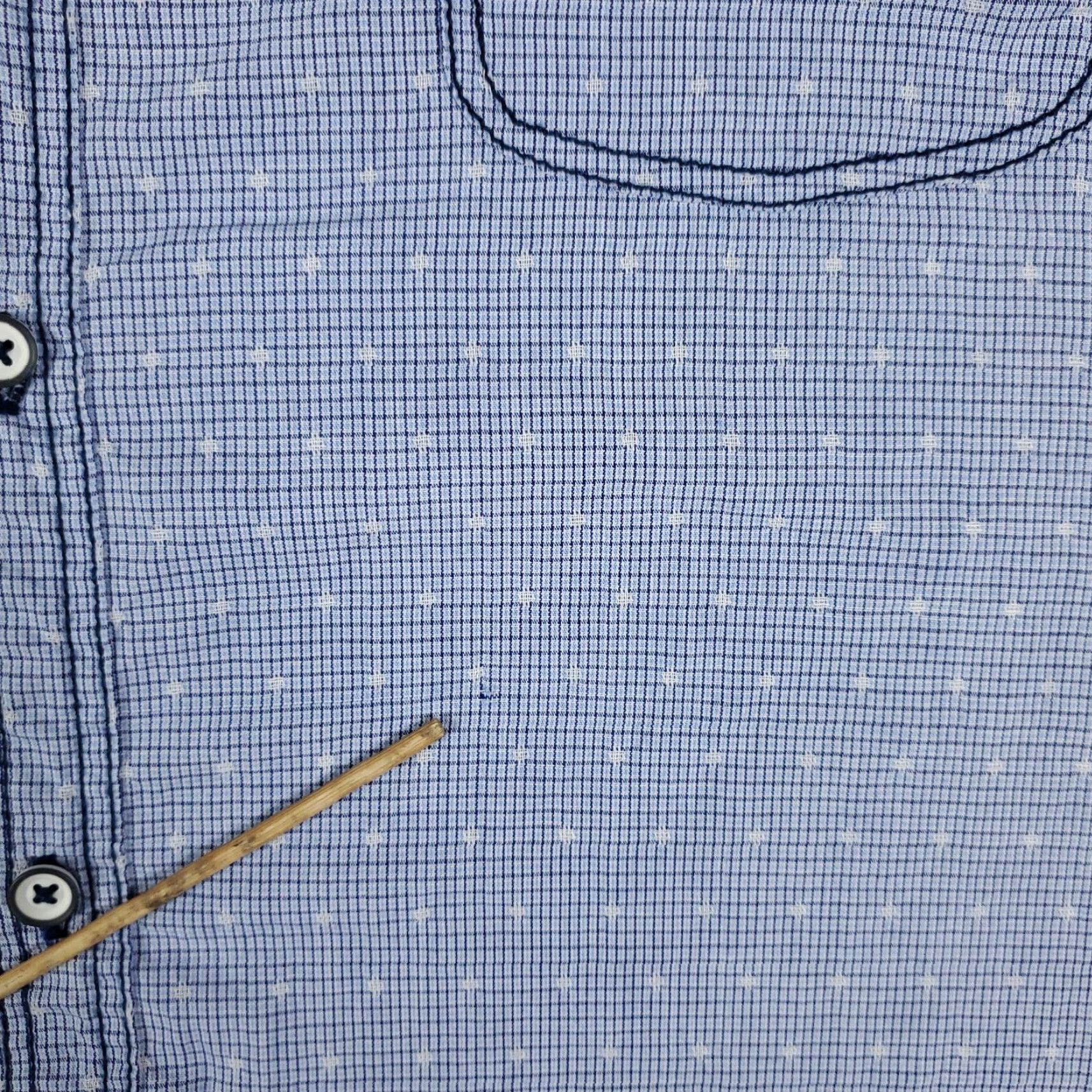 Vintage Thread & Cloth Blue Check Short Sleeve Button-Up Shirt XL Mens Casual Modern Size US XL / EU 56 / 4 - 4 Thumbnail