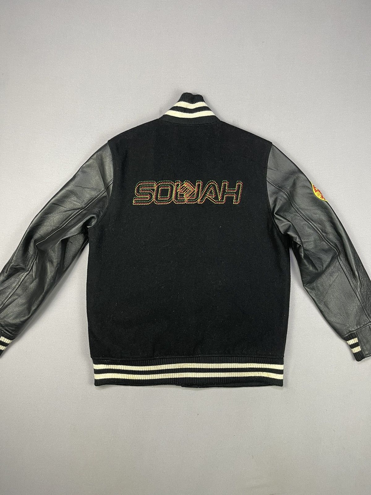 Japanese Brand Shooto Japan SOLJAH Coloured Spell Out Varsity Jacket Size US M / EU 48-50 / 2 - 4 Thumbnail