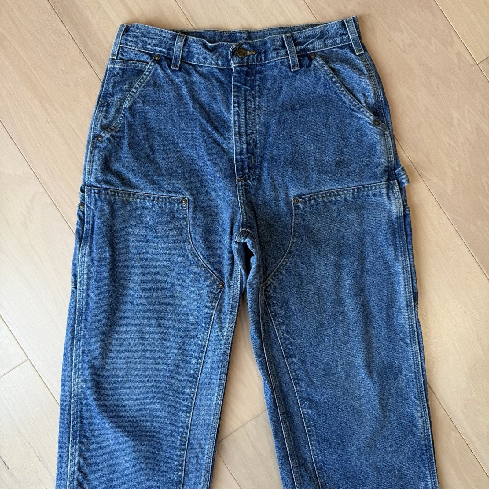 Carhartt Vintage Carhartt Double Knee Pants 31 Blue Denim Straight Size US 31 - 3 Thumbnail