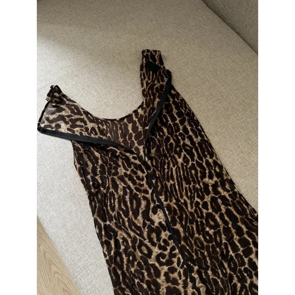 Dolce & Gabbana Dolce & Gabbana Brown Leopard Print Mesh Midi Dress IT 38 Size XS / US 0-2 / IT 36-38 - 5 Thumbnail
