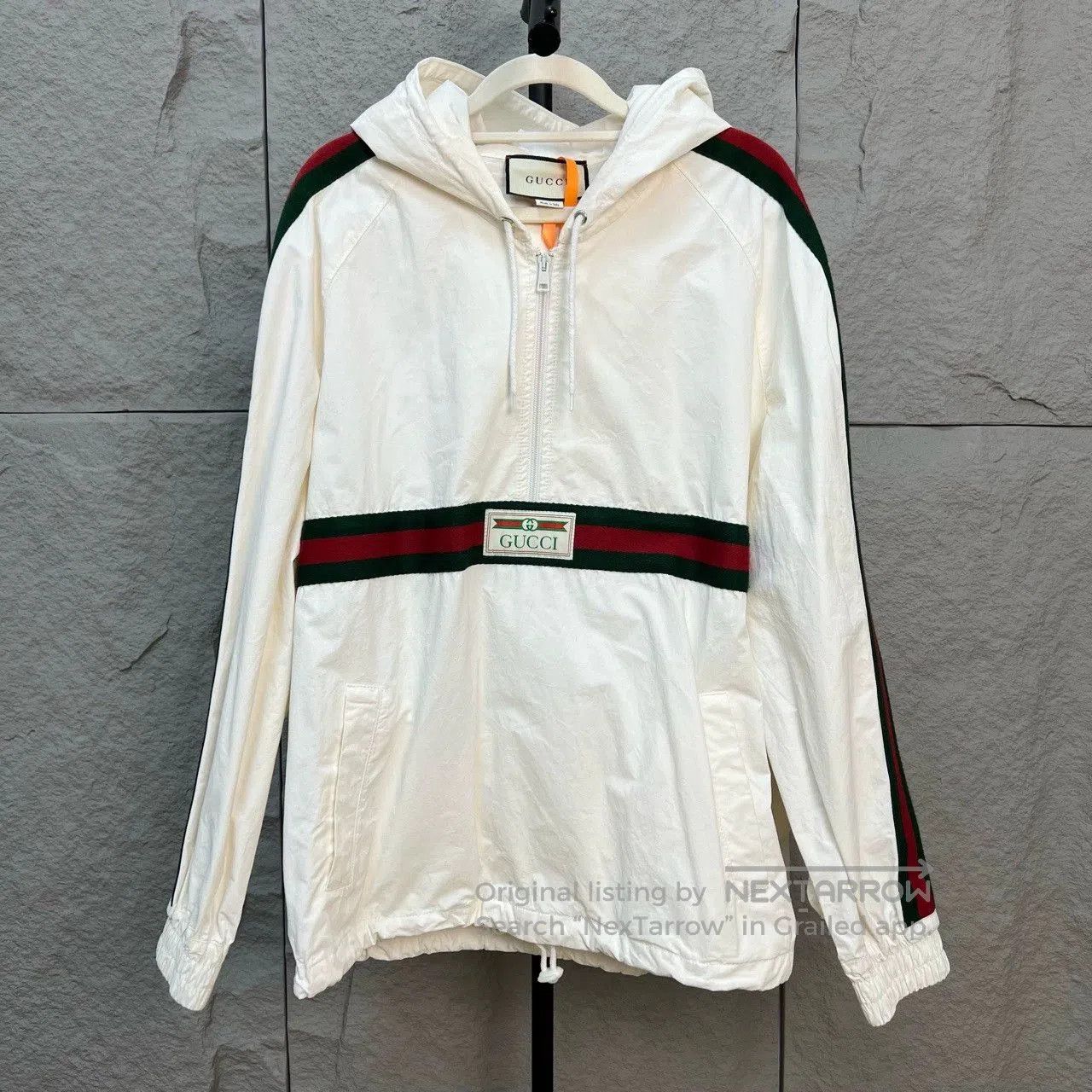 Gucci gucci hooded windbreaker with red green belt. Size US L / EU 52-54 / 3 - 1 Thumbnail