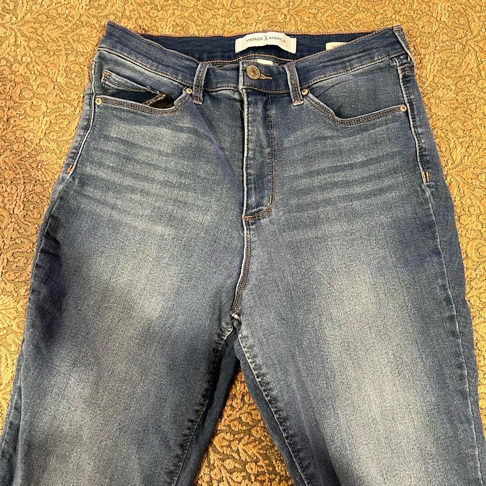 Designer Vintage America High Rise Skinny Ankle 10/30 Size 32" / US 10 / IT 46 - 3 Thumbnail