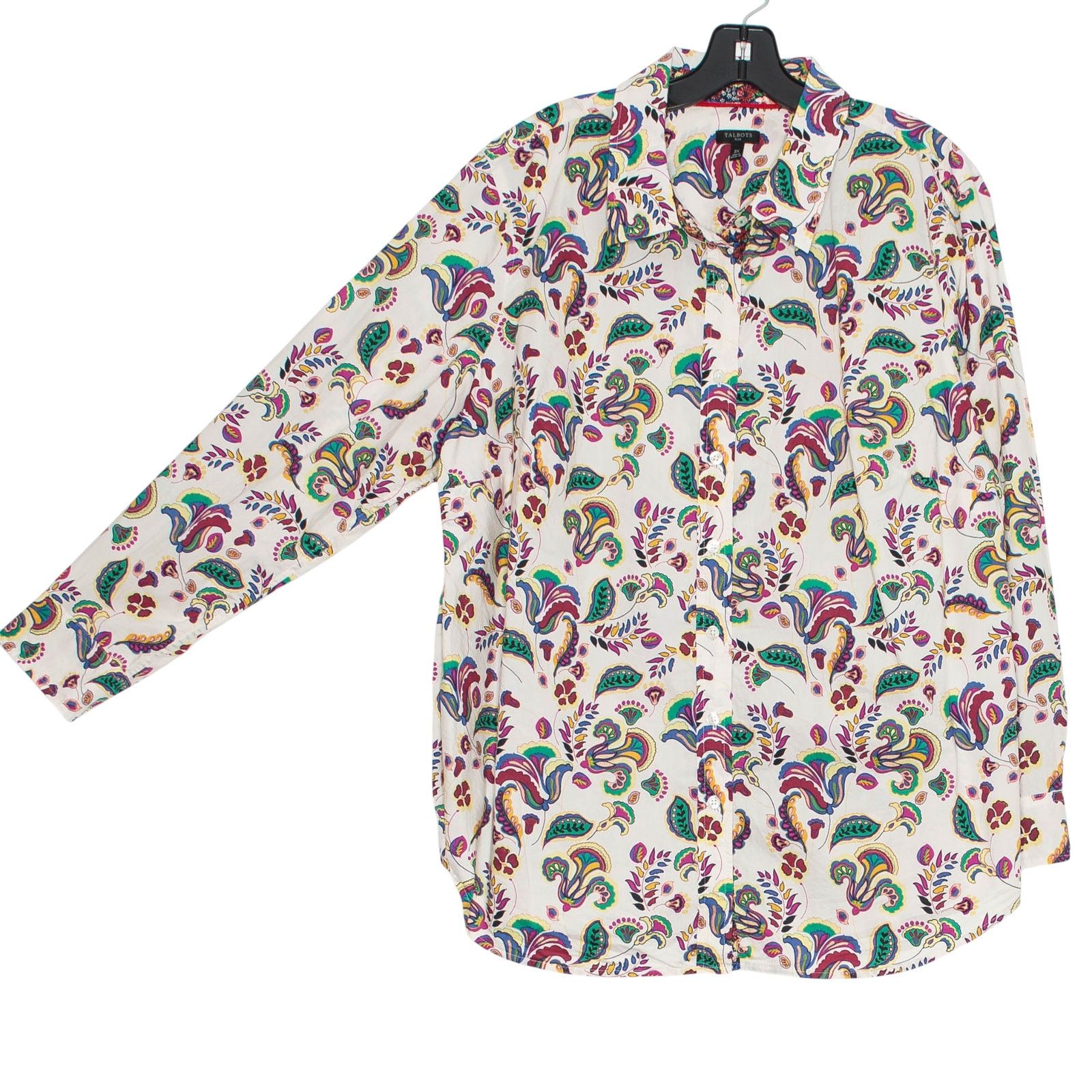 Talbots Talbots Paisley Floral Button Up Top Long Sleeve Boho 2X Size XXL / US 16-18 / IT 52-54 - 2 Thumbnail