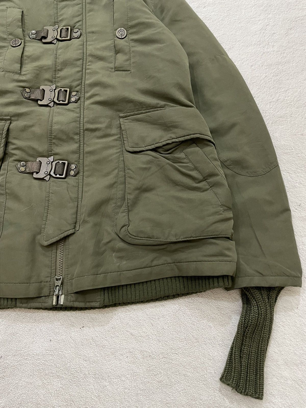 Japanese Brand Olive Military Buckle Jacket Hooded Utility Parka Balenciaga Size US L / EU 52-54 / 3 - 3 Thumbnail