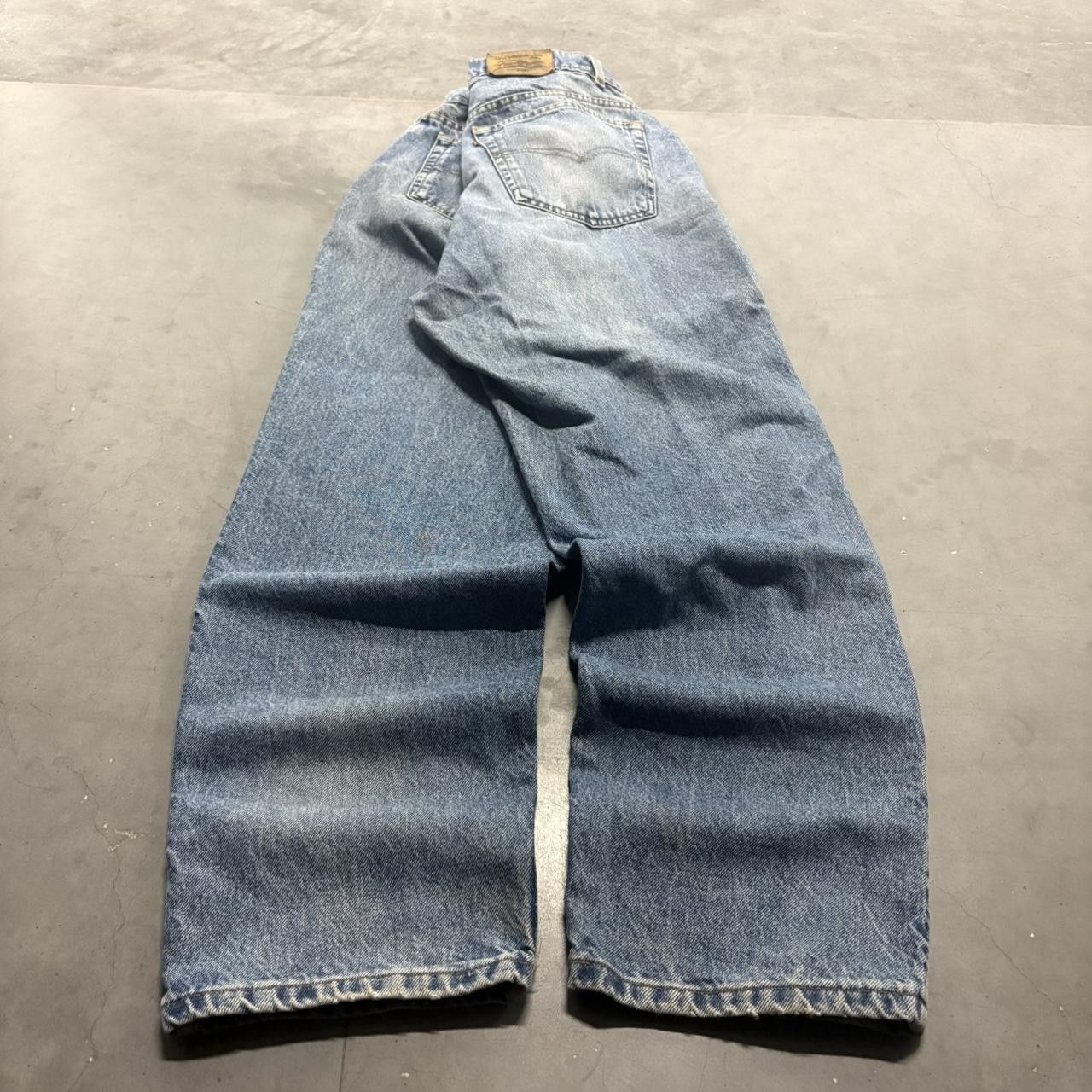 Levi's Crazy Vintage Y2K/2000s Baggy Levis 545 Loose Fit Medium Blue Wash Denim Jeans! Size US 38 / EU 54 - 4 Thumbnail