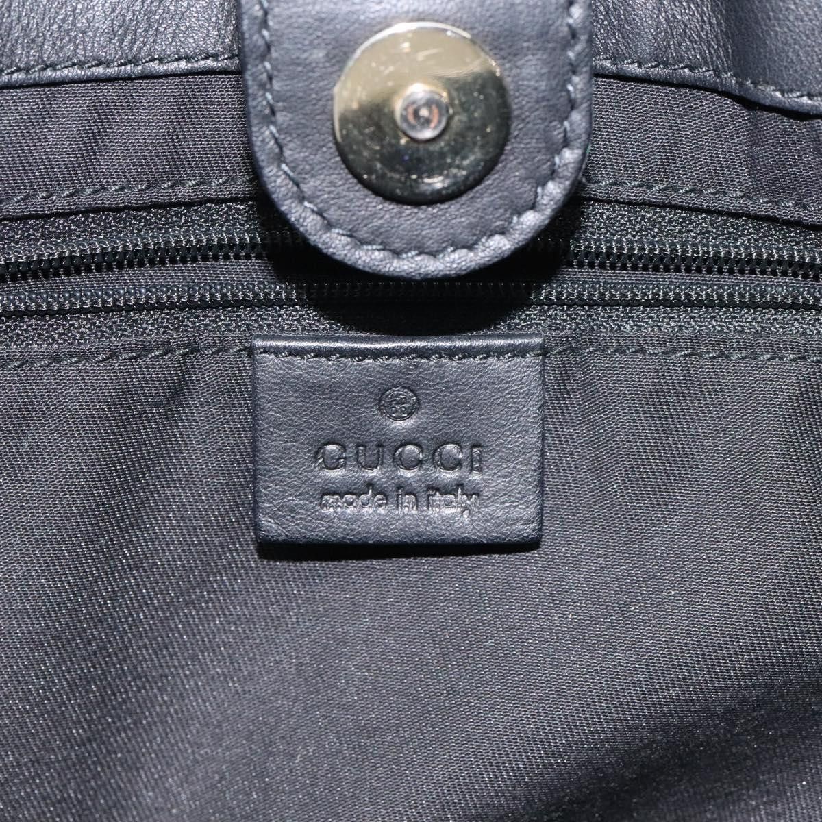 GUCCI GG Canvas Tote Bag Black Gold