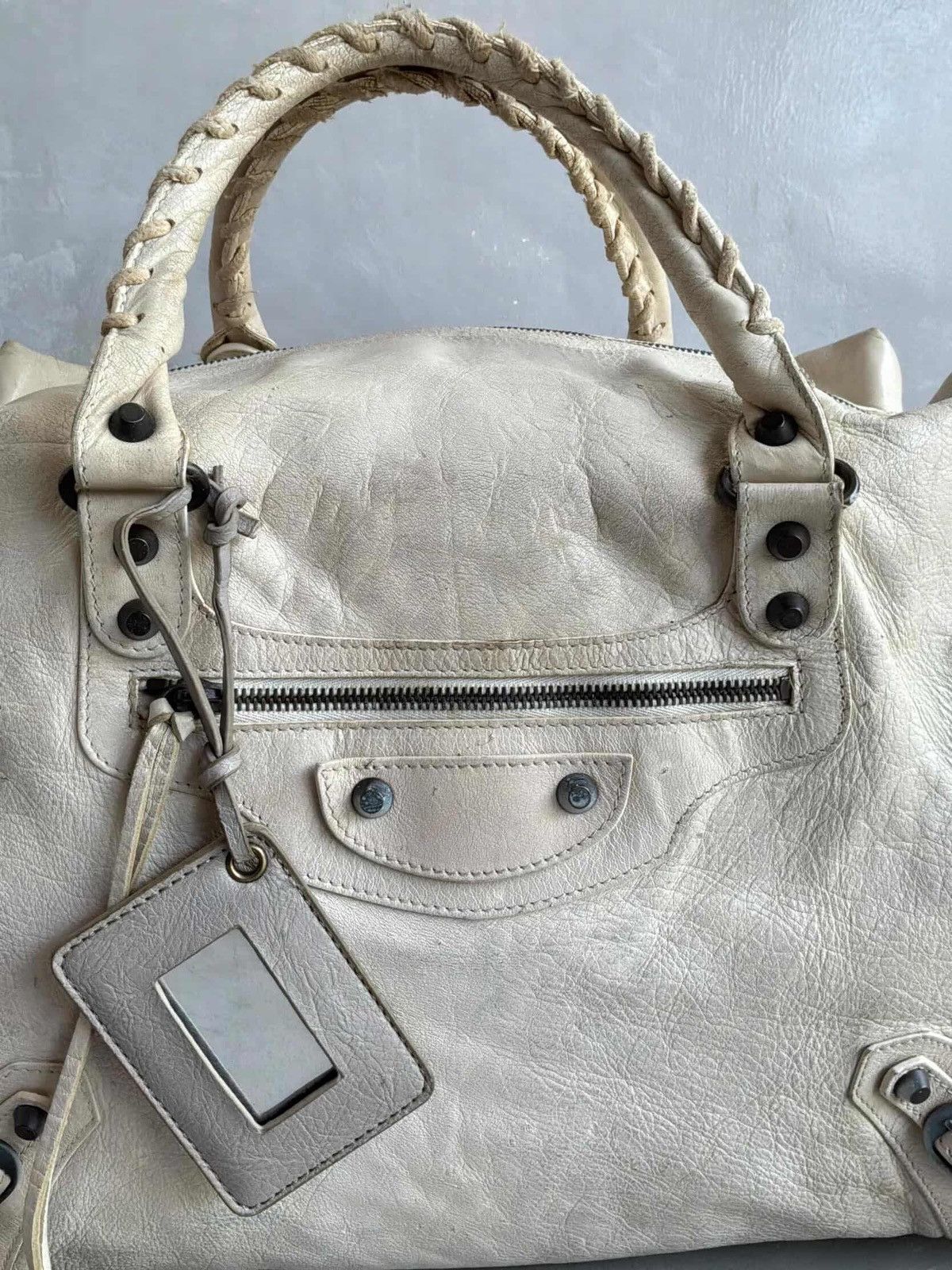 Balenciaga Balenciaga - Motorcycle ‘Midday’ Lambskin Leather Handbag Size ONE SIZE - 3 Thumbnail