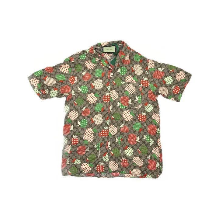 Gucci Gucci Gucci FW21 Heart Apple Print Short Sleeve Shirt -250 Size US M / EU 48-50 / 2 - 2 Thumbnail